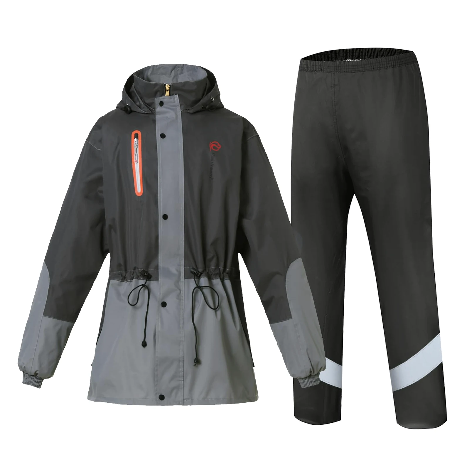 Trajes de Impermeable para Hombre Monos Impermeables al Aire Libre Conjunto de Trajes de Lluvia Transpirables Impermeable de Ciclismo Unisex Ropa de lluvia con Capucha