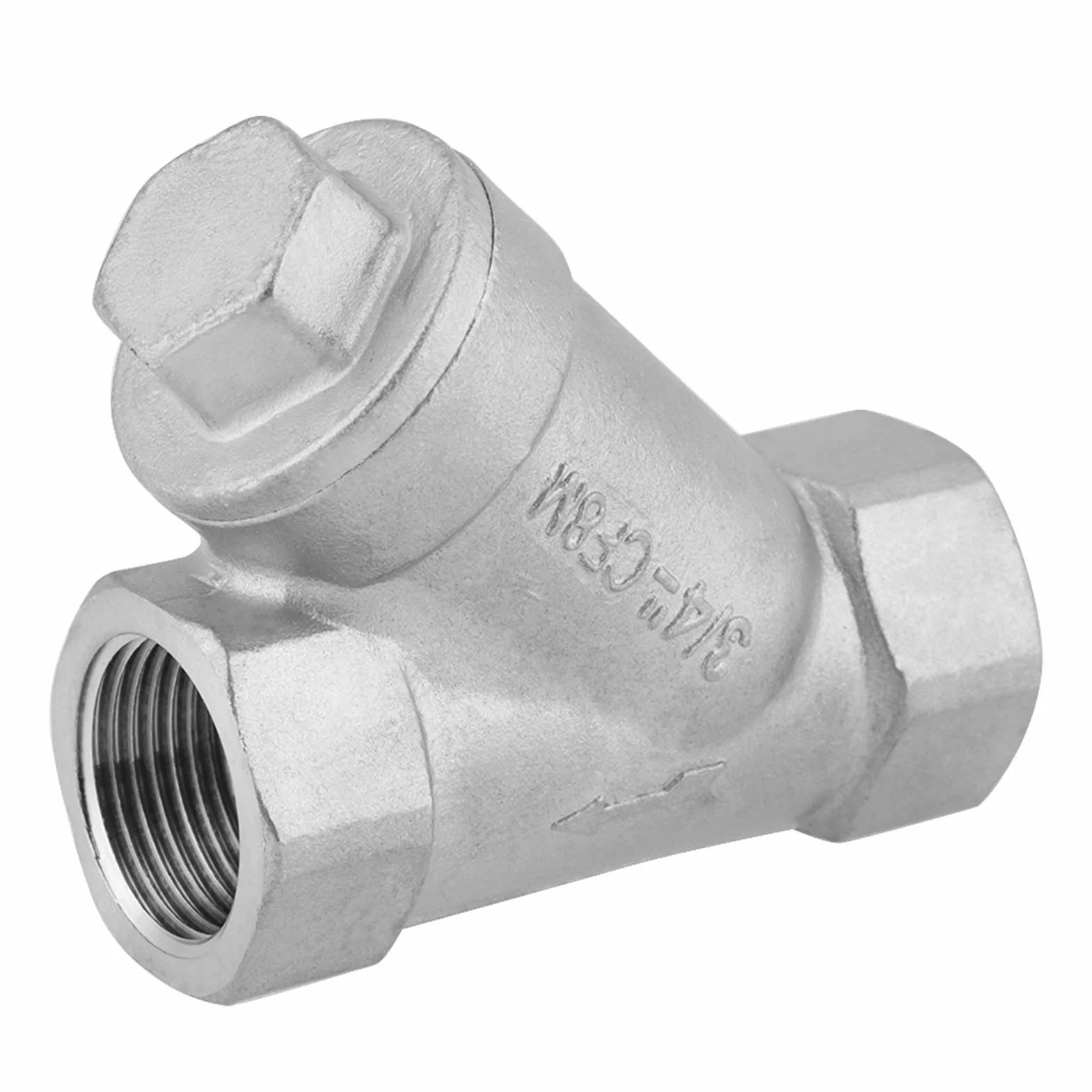 Filtro Y acero inoxidable 3/4 DN20 PT rosca para agua aceite gas