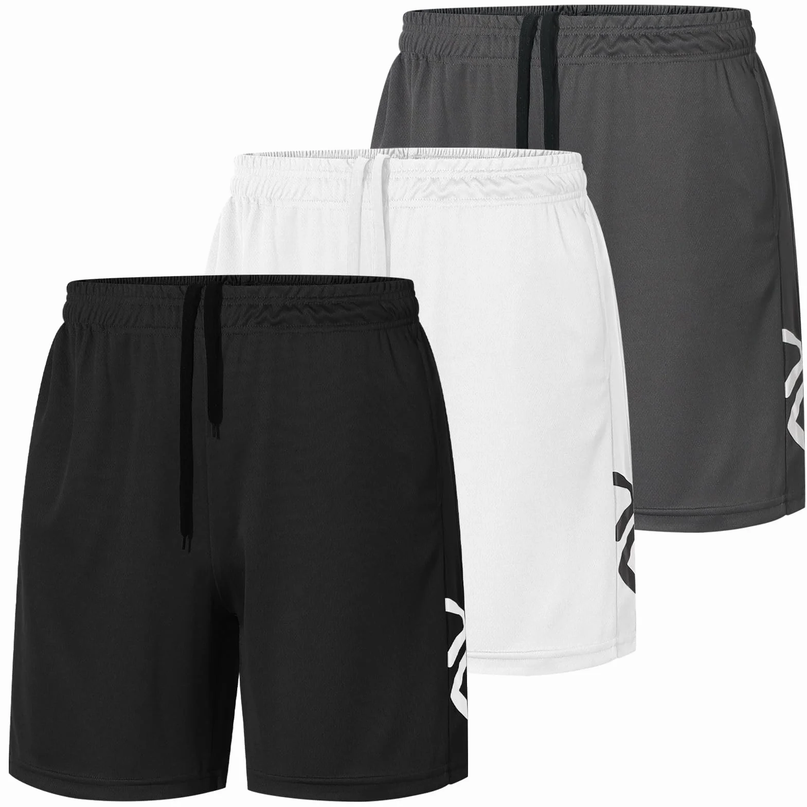 Paquete de 3 Pantalones Cortos Secado Rápido Deportivos para Hombre Shorts para Correr Entrenamiento Baloncesto Fitness