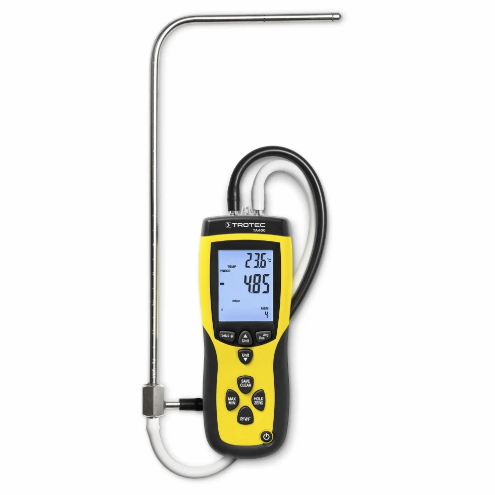 TROTEC Anemómetro TA400 Profesional Velocidad Flujo Presión Temperatura Aire
