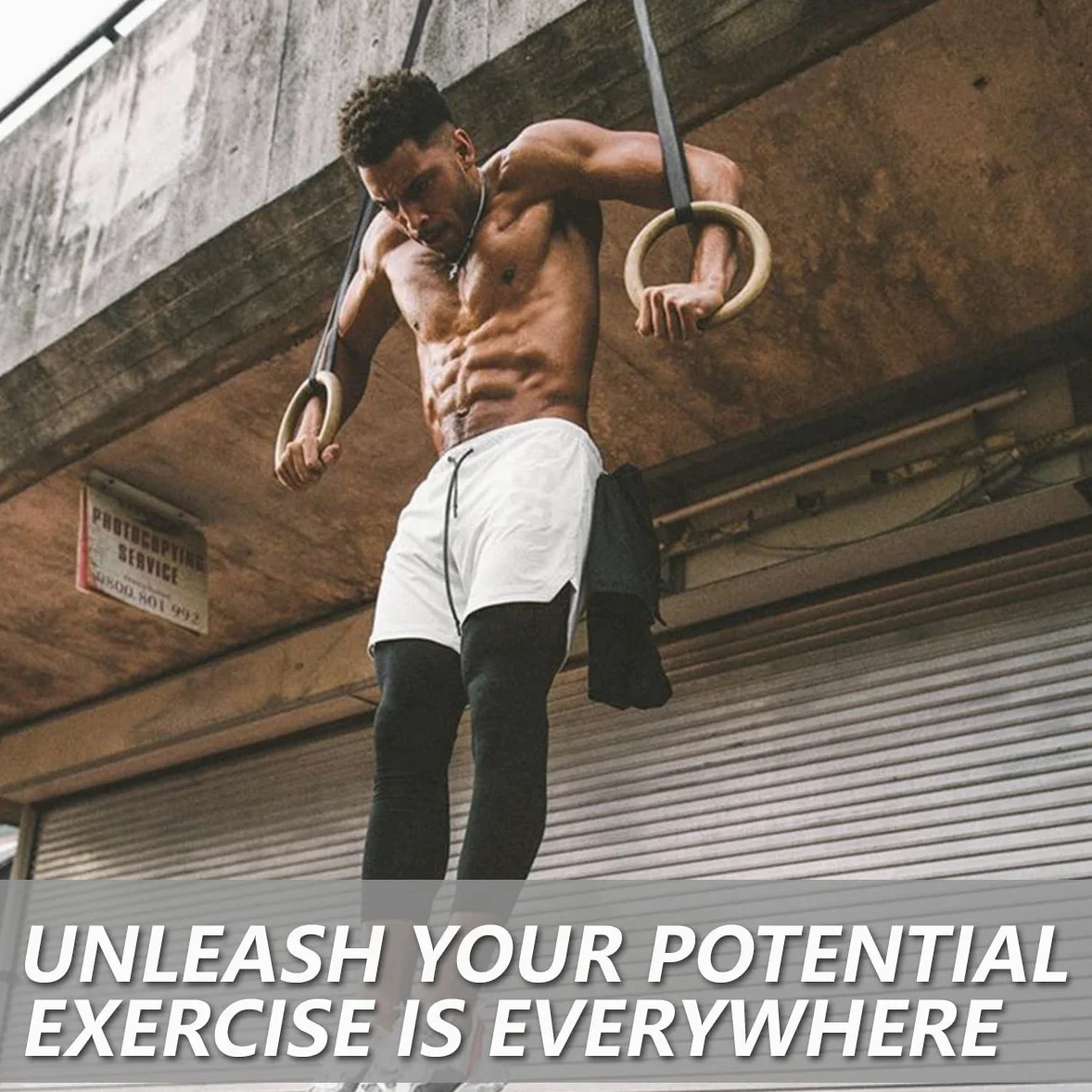 JWJ Gym Shorts - Pantalones Cortos de Gimnasio Hombre