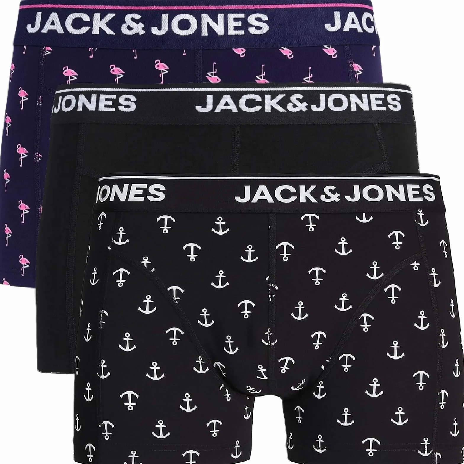 JACK & JONES Jacnew WB Trunks 3 Pack Bxer Hombre (Pack de 3)
