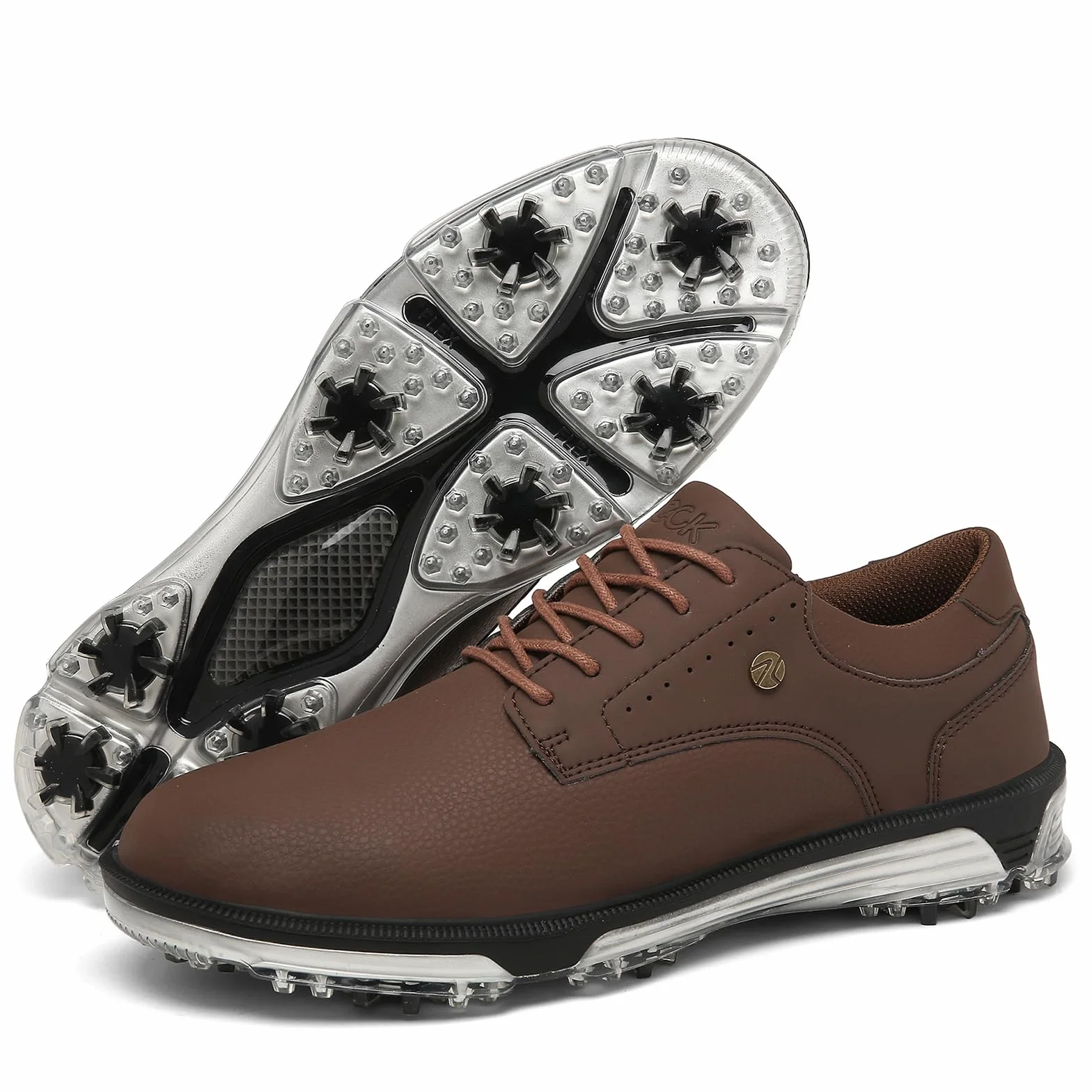 ULTIANT Zapatos de Golf para Hombre:Impermeables,Duraderos, con Cordones y Transpirables; Zapatillas de Entrenamiento para Golf