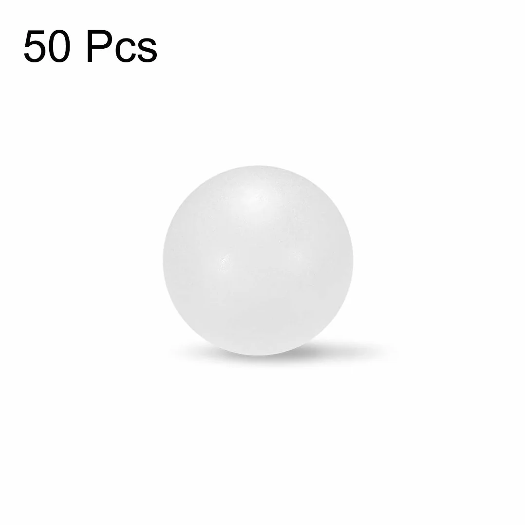 Sourcing Map Bolas de Plástico Sólido PP 4mm Rodamiento de Bolas de Precisión 50 Unidades