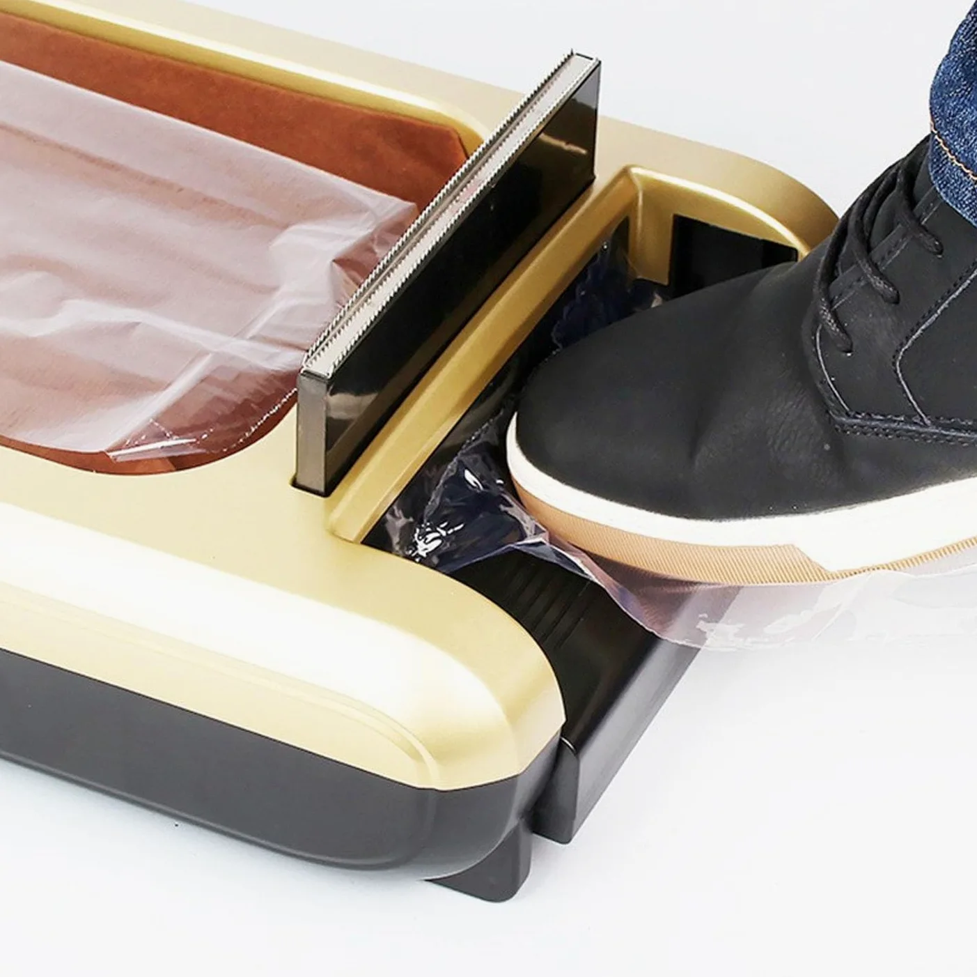 Dispensador Automático de Fundas para Zapatos, Maquina para Cubrir Zapatos con Cubrezapatos de Plástico de 100m, Antideslizante y Impermeable, para Uso Doméstico, Fábrica y Laboratorio