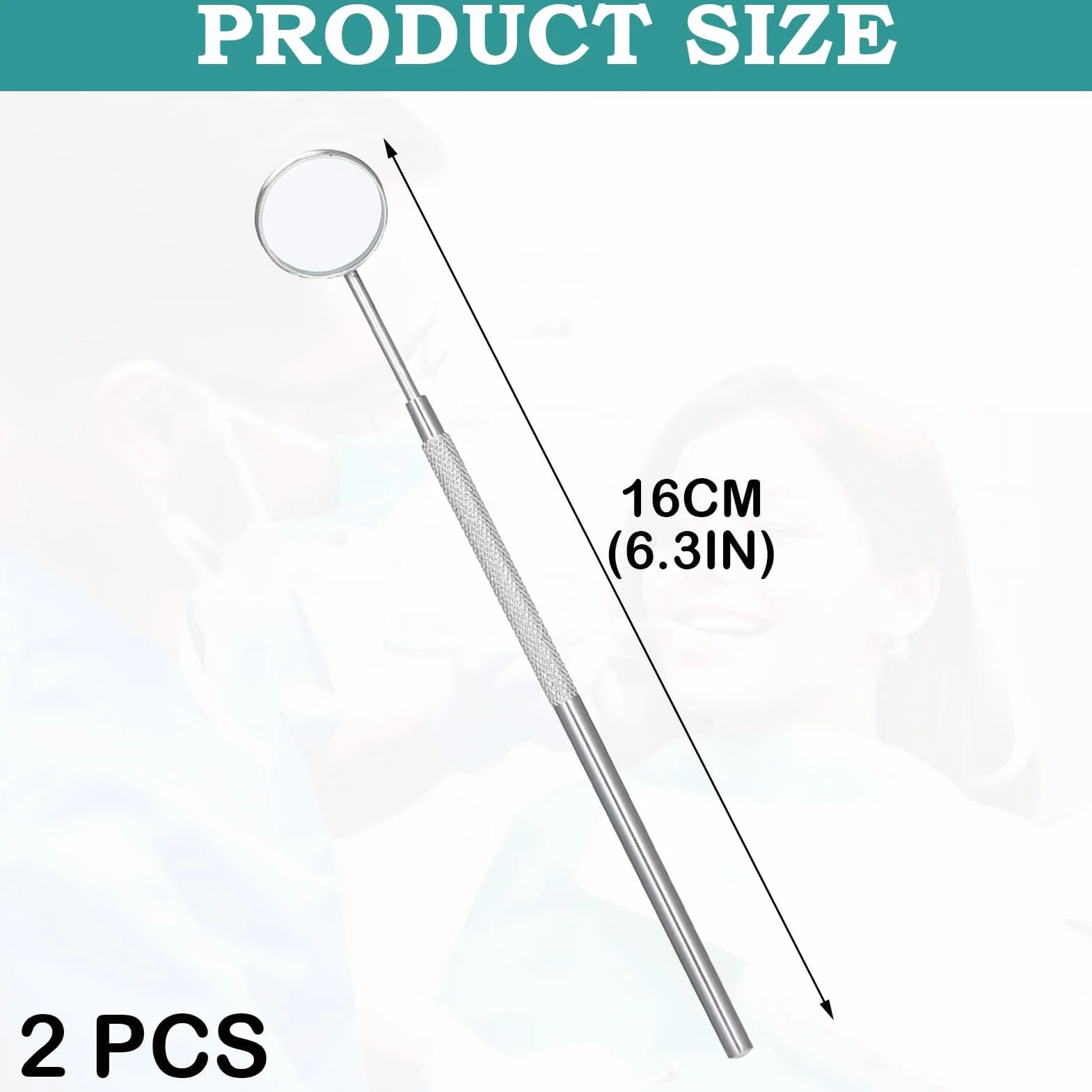 Espejo dental profesional de acero inoxidable Nº 5 autoclave