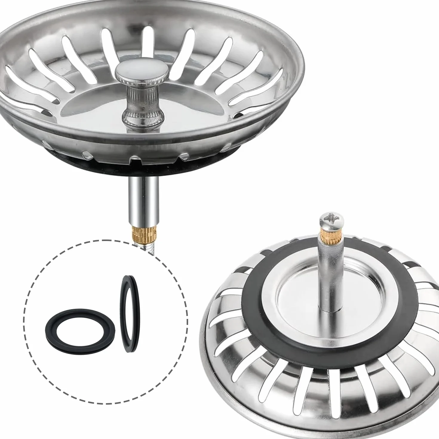 Juntas de goma para fregadero cocina 54 mm 32 mm recambio filtros cesta desagüe