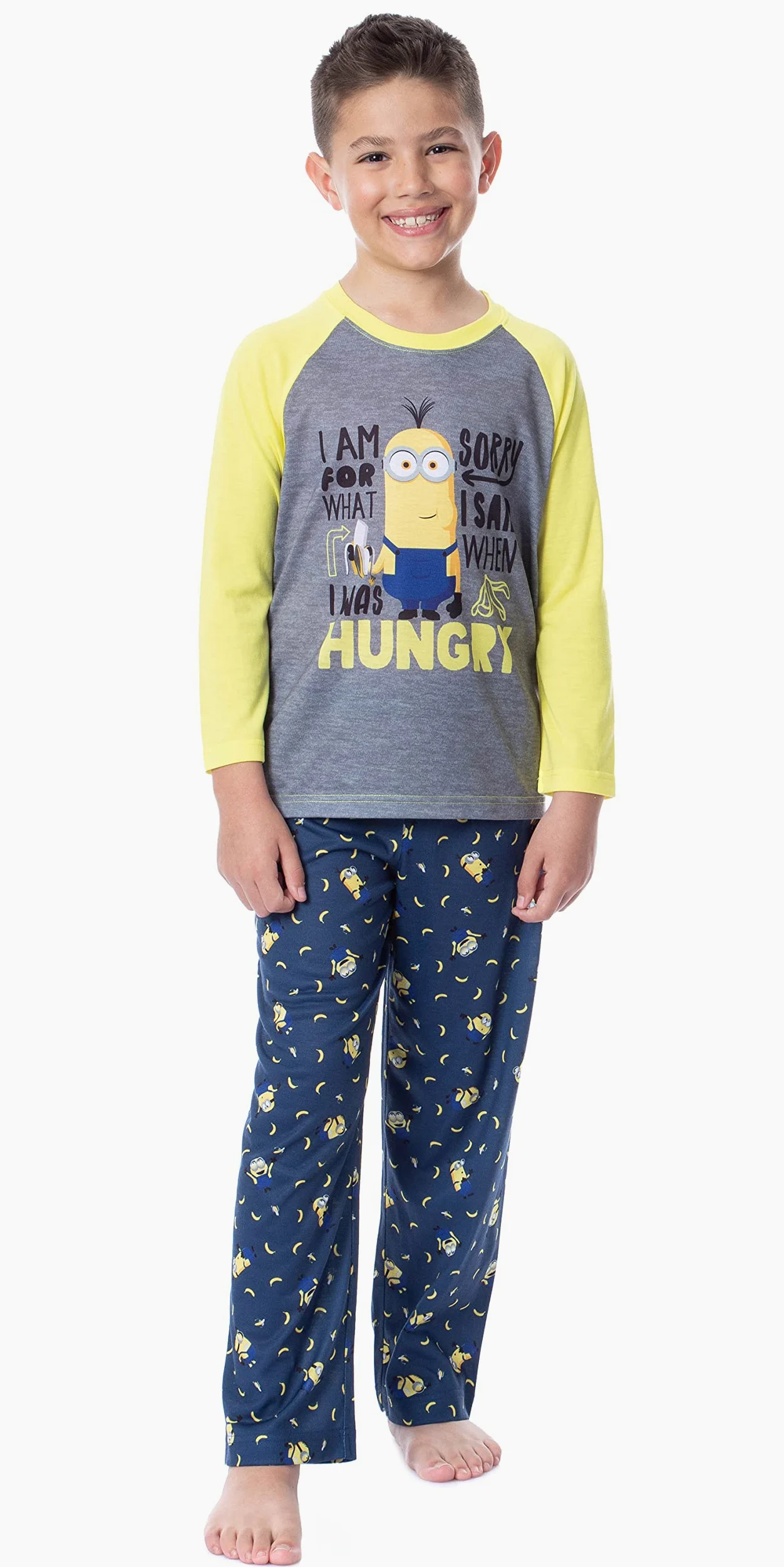 Despicable Me Minions Sorry I Was Hungry - Pijama raglán para niños