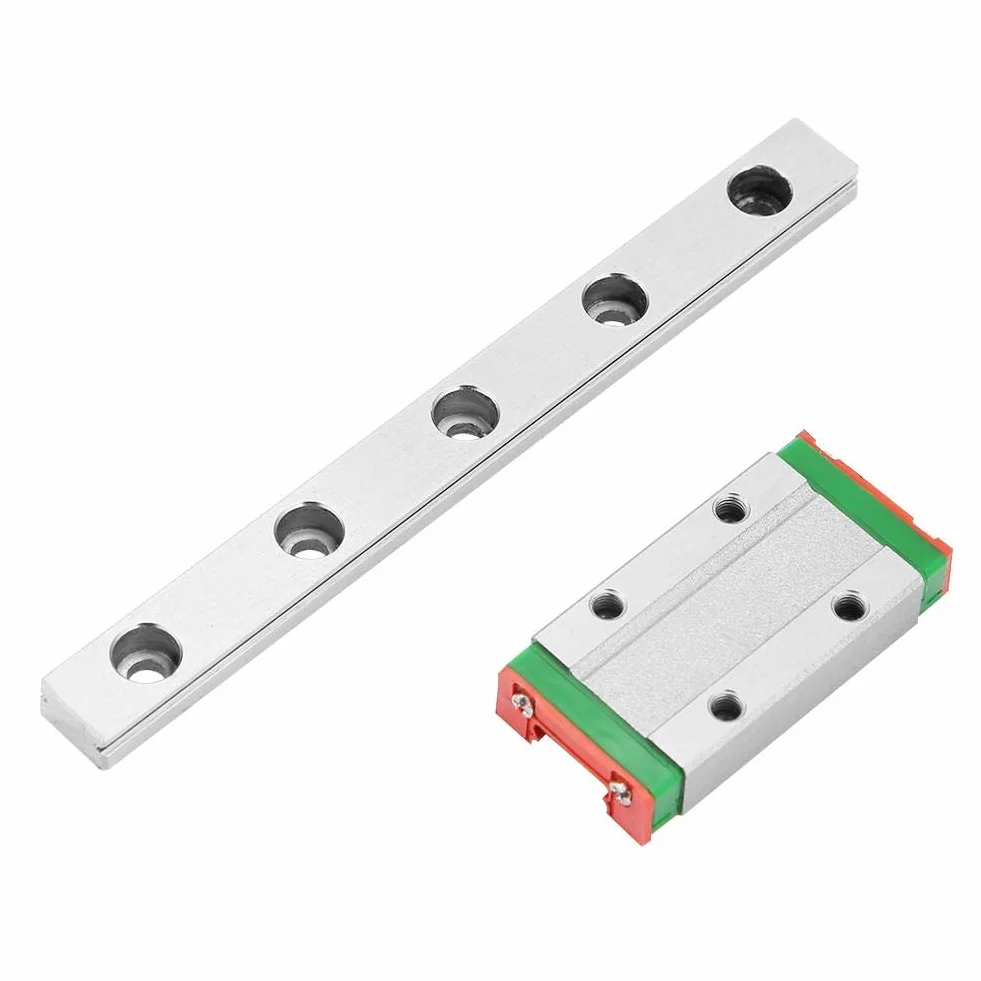 Zunate MGN9H Guía lineal en miniatura 100mm Carril guía 9mm + bloque deslizante