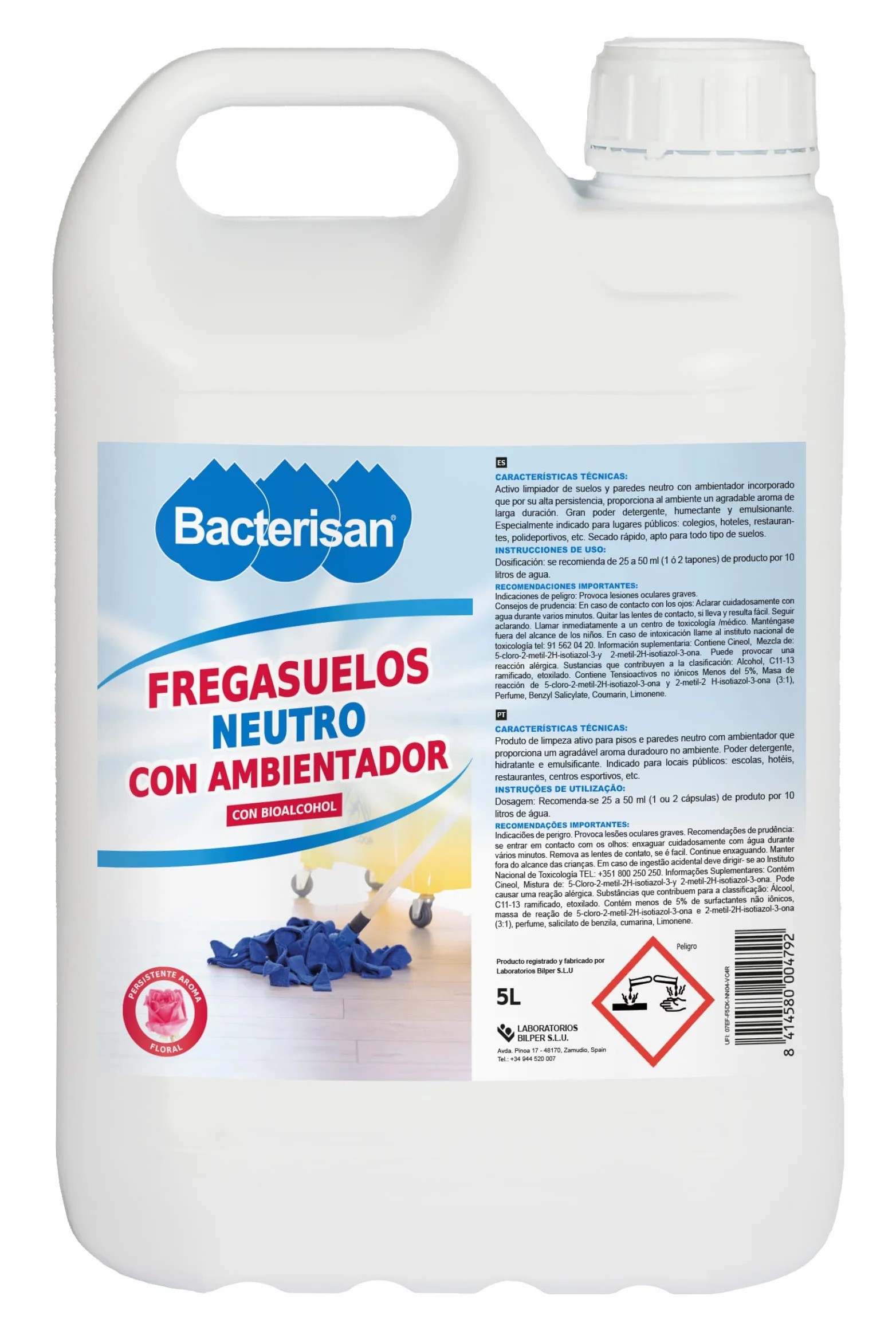 Krisul S-110 Fregasuelos Concentrado Perfumado Blanco 5 L