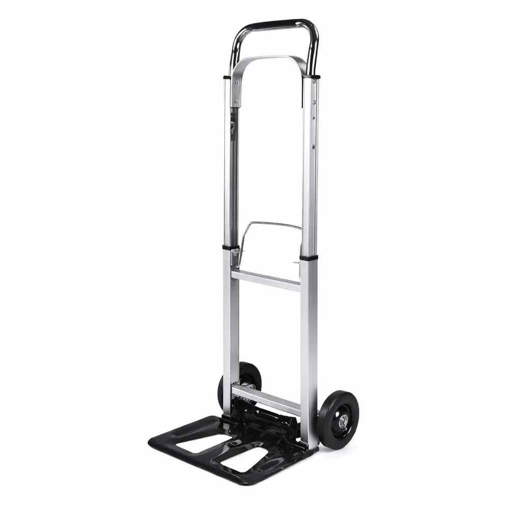 Carretilla de Mano Plegable con Ruedas, Carro de Carga Portátil, Hasta 100kg