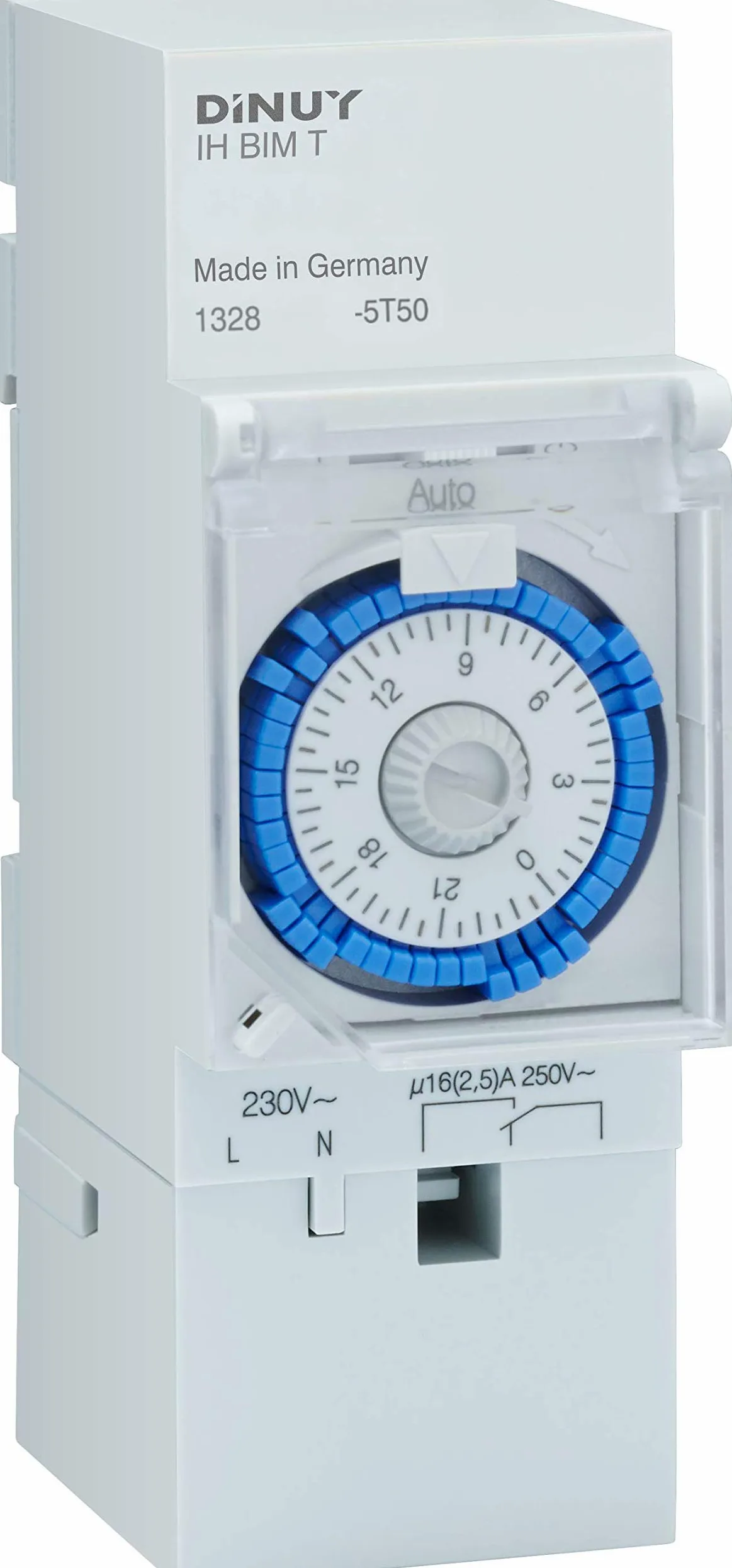 Dinuy IH.BIM.Q12 - Reloj analógico 12v cc con reserva