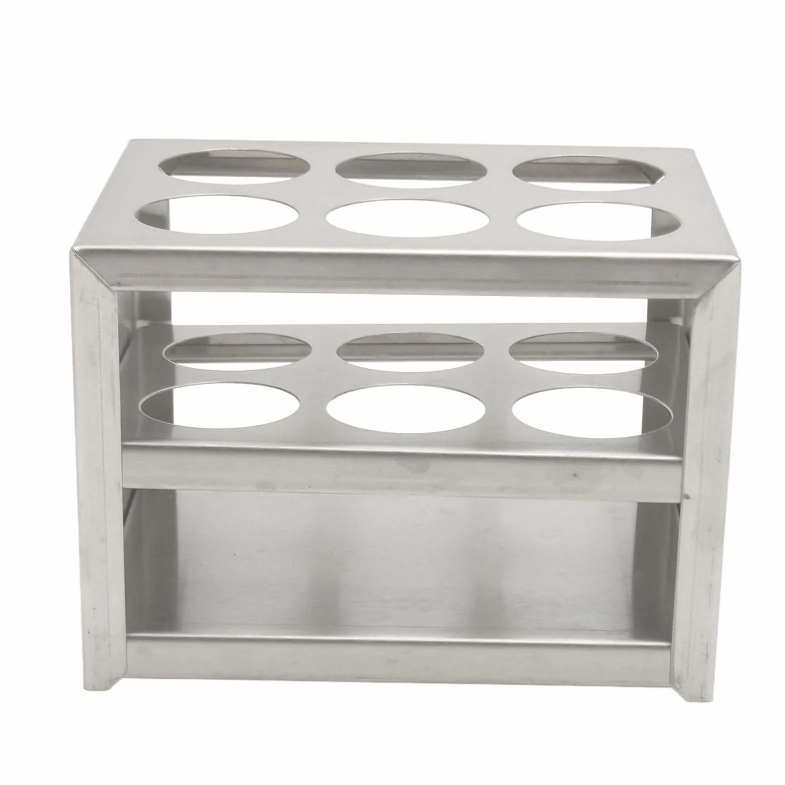 Soporte para Tubos de Ensayo de Acero Inoxidable 30mm 6 Orificios 3 Niveles 50ml