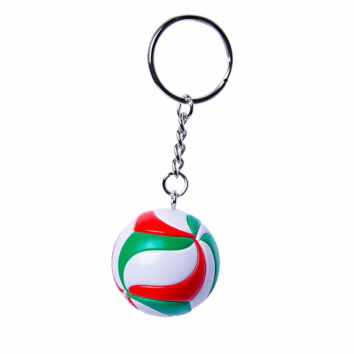 LLAVERO VOLEIBOL BOLA verde blanco y rojo gadged equipo deportivo (30 Unidades)