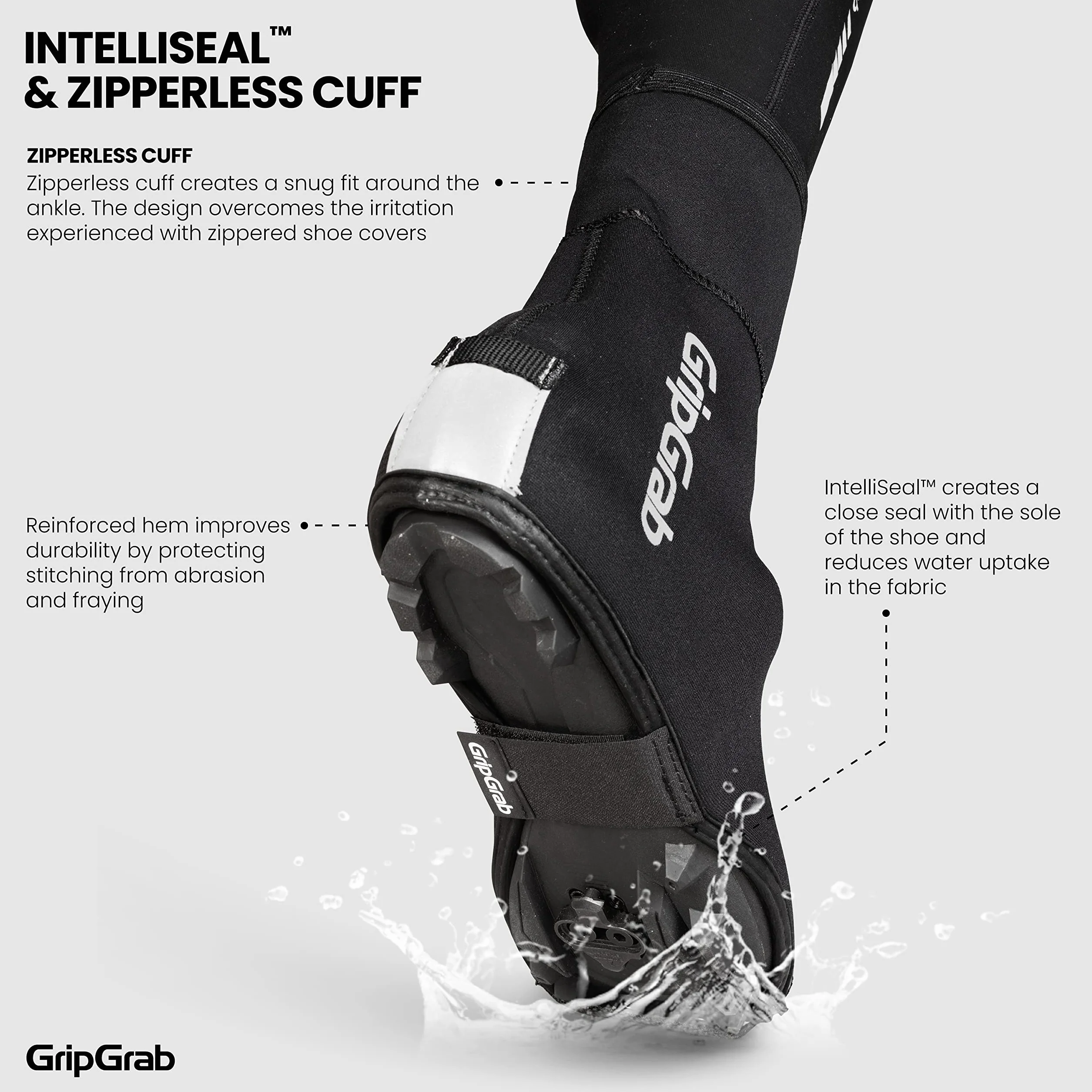 GripGrab Cubrezapatillas Ciclismo Arctic X Invierno Térmicos MTB Gravel Cortavientos Neopreno Impermeable Forro Polar