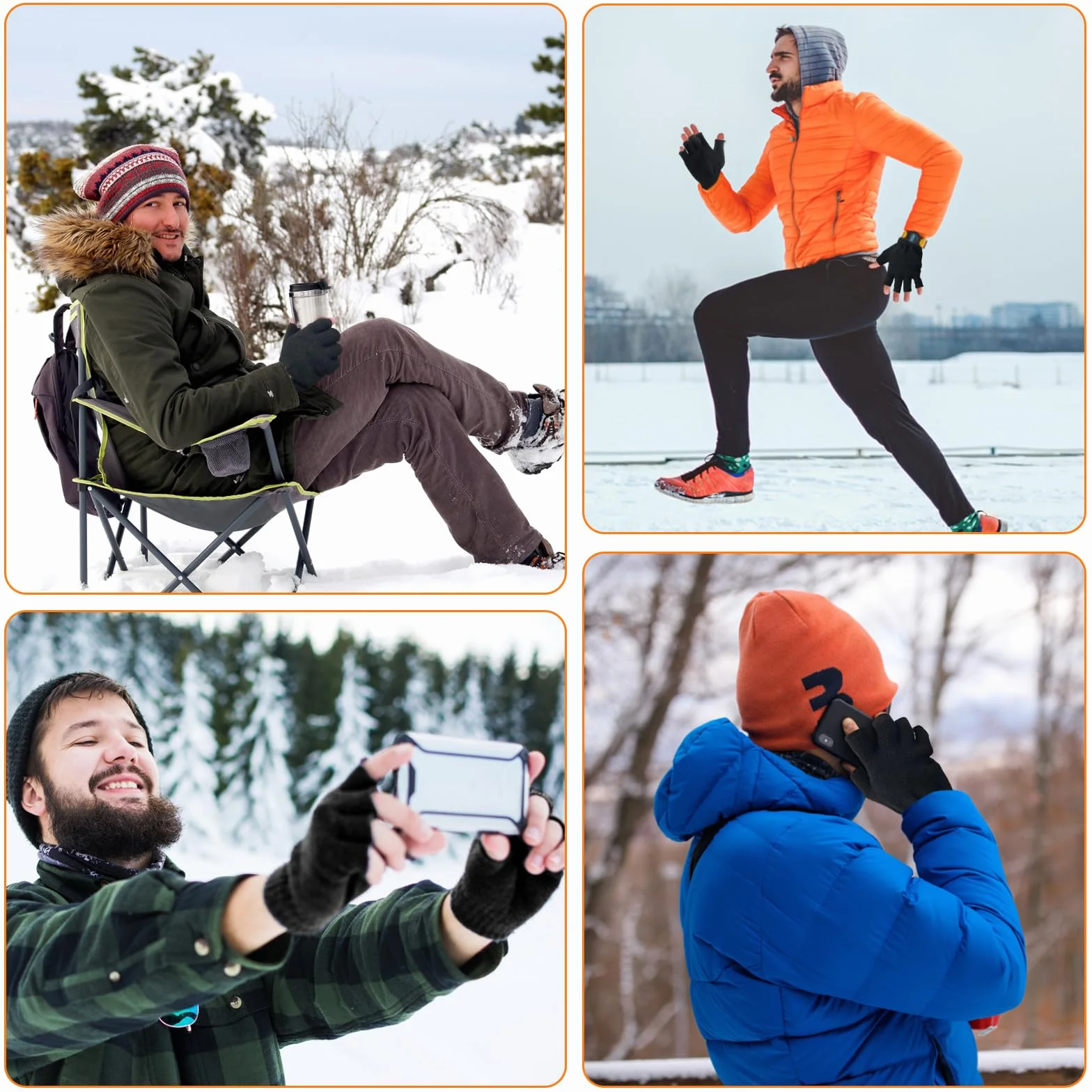 Talifoca Guantes térmicos con pantalla táctil para mujer y hombre, forro polar cálido para esquí, ciclismo, trabajo