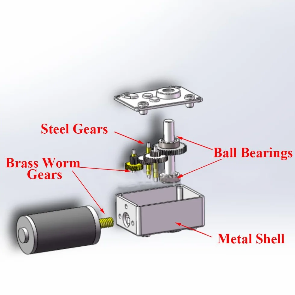 Motor de engranaje helicoidal 12 V 16 rpm 8 mm reductor eléctrico reversible