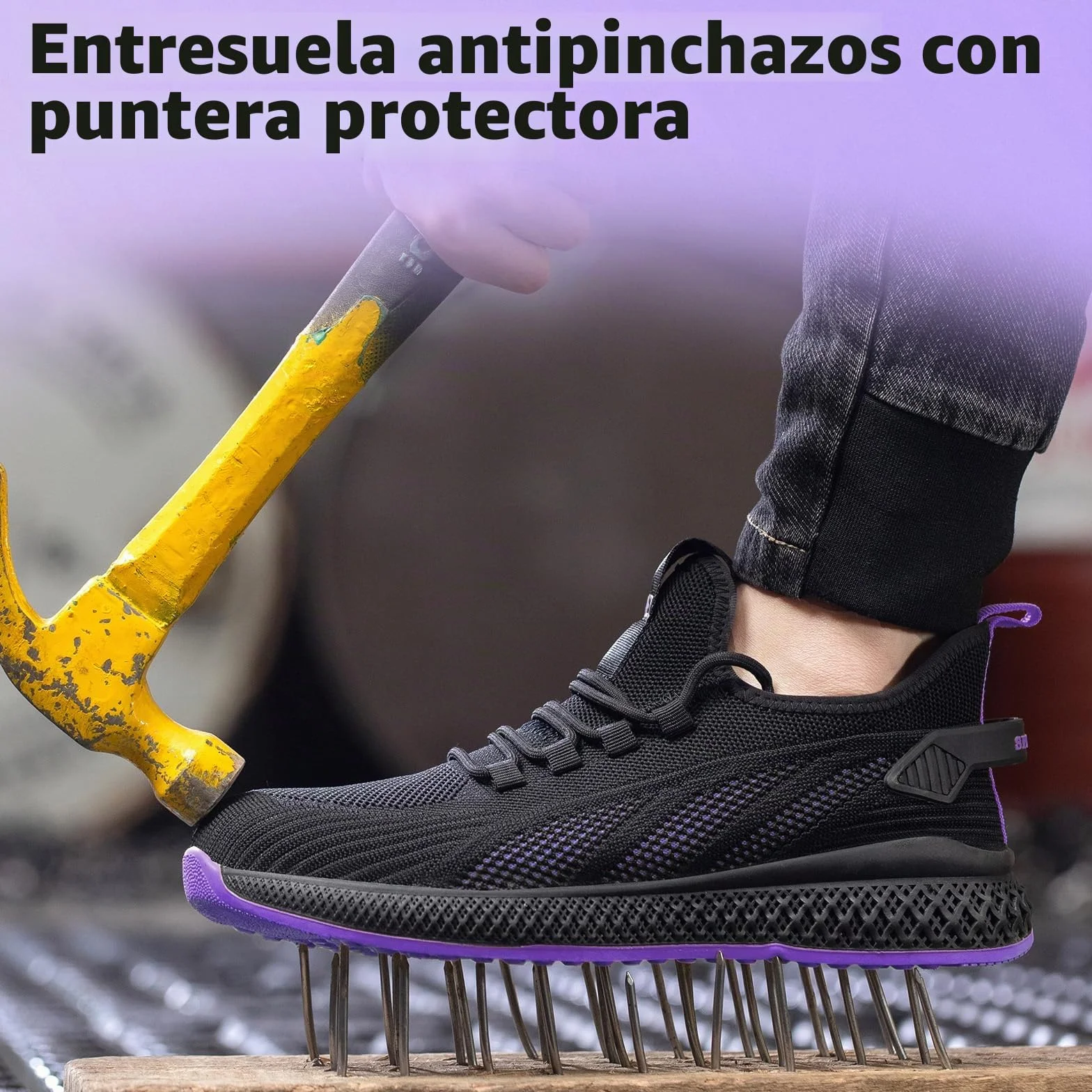 SPIEZ Antiaplastamiento Zapatos de Seguridad Mujer Ligeros, Cómodos Zapatos de Trabajo Transpirables Zapatillas de Seguridad para el Trabajo y el Uso Diario