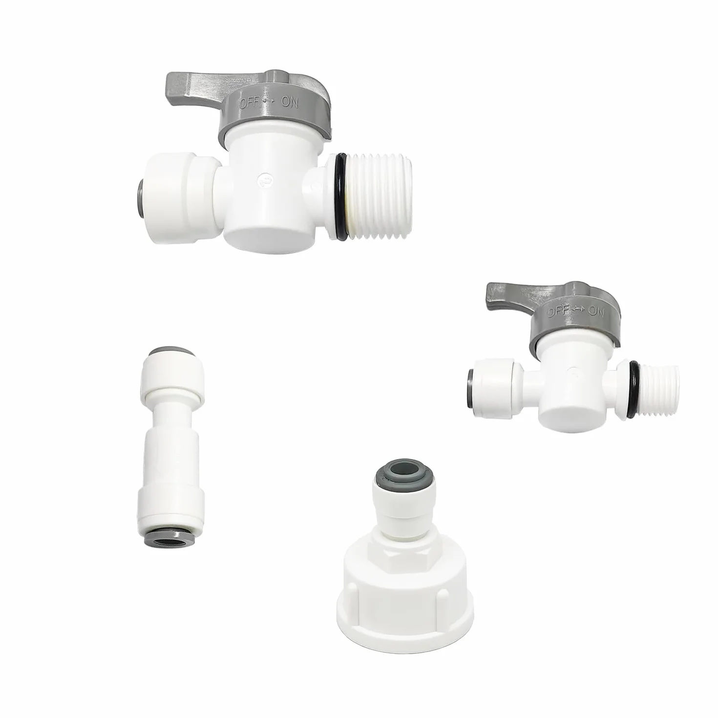 Qrity Adaptador Ósmosis Inversa 1/4" a 3/4" Rosca Hembra Doble Junta