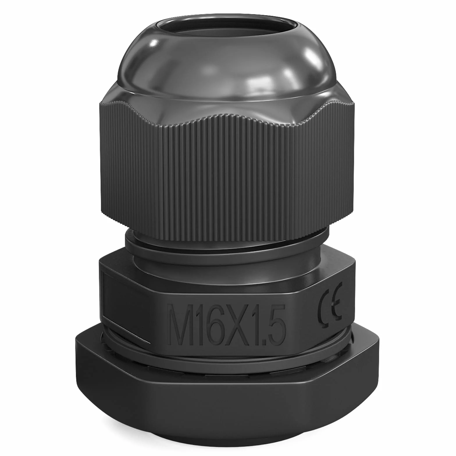 Prensaestopa M16 4-8 mm IP68 Impermeable Resistente al Polvo Resistente a UV Retardante de Llama Negro