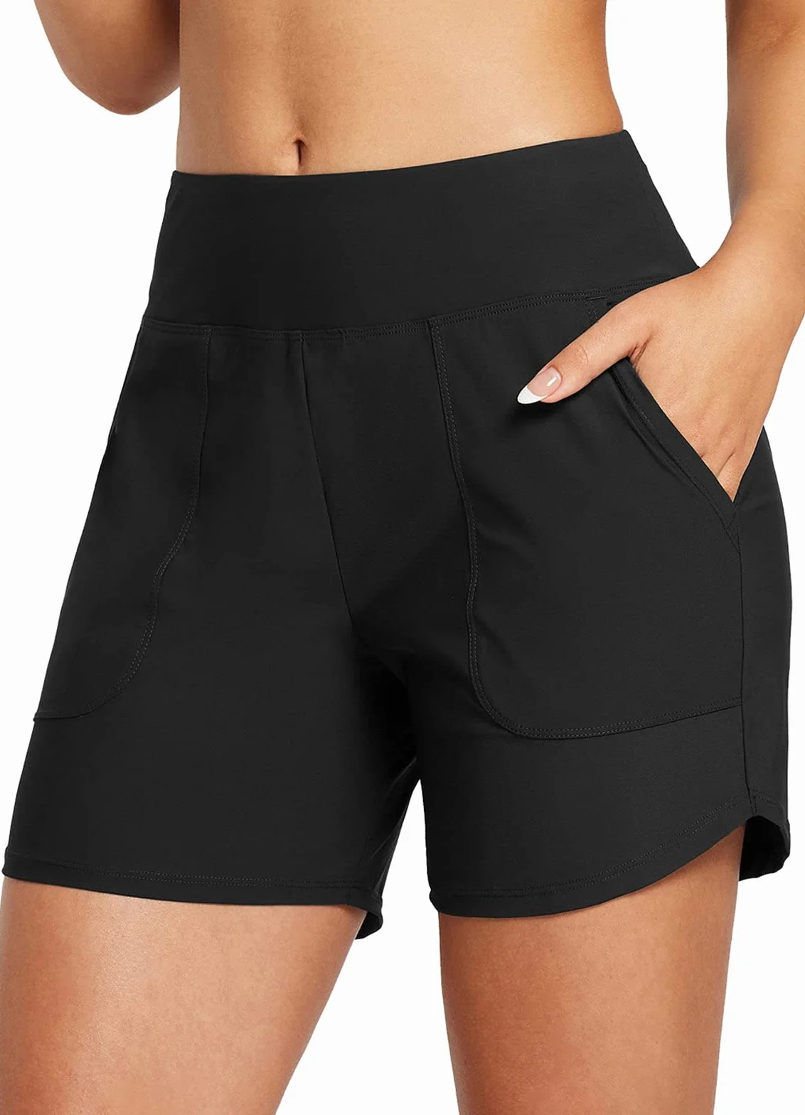 baleaf Bañador para Mujer con Control de Abdomen, UPF50+, Secado rápido, Cintura Alta, con Bolsillos