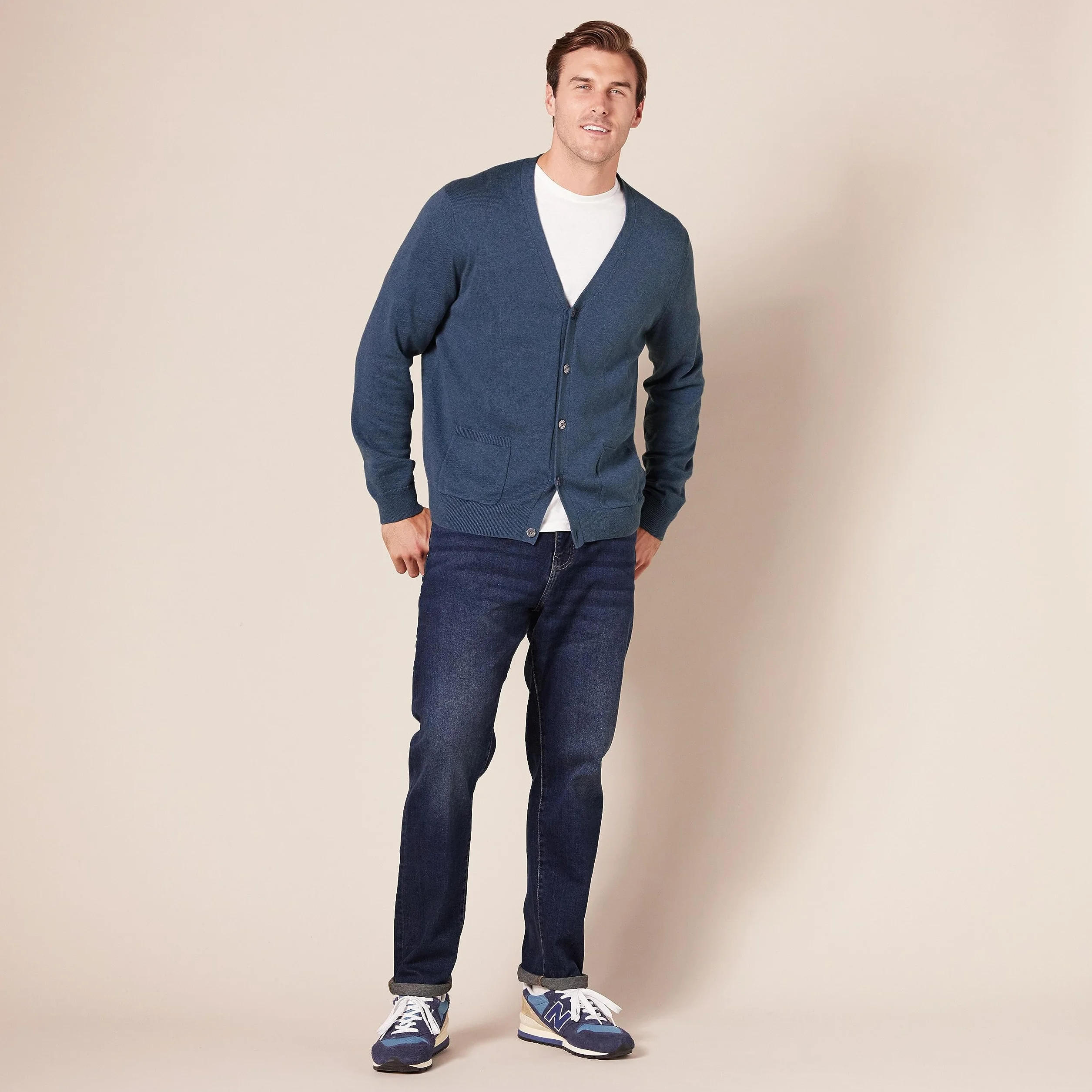 Amazon Essentials Hombre Suéter Cárdigan de Algodón