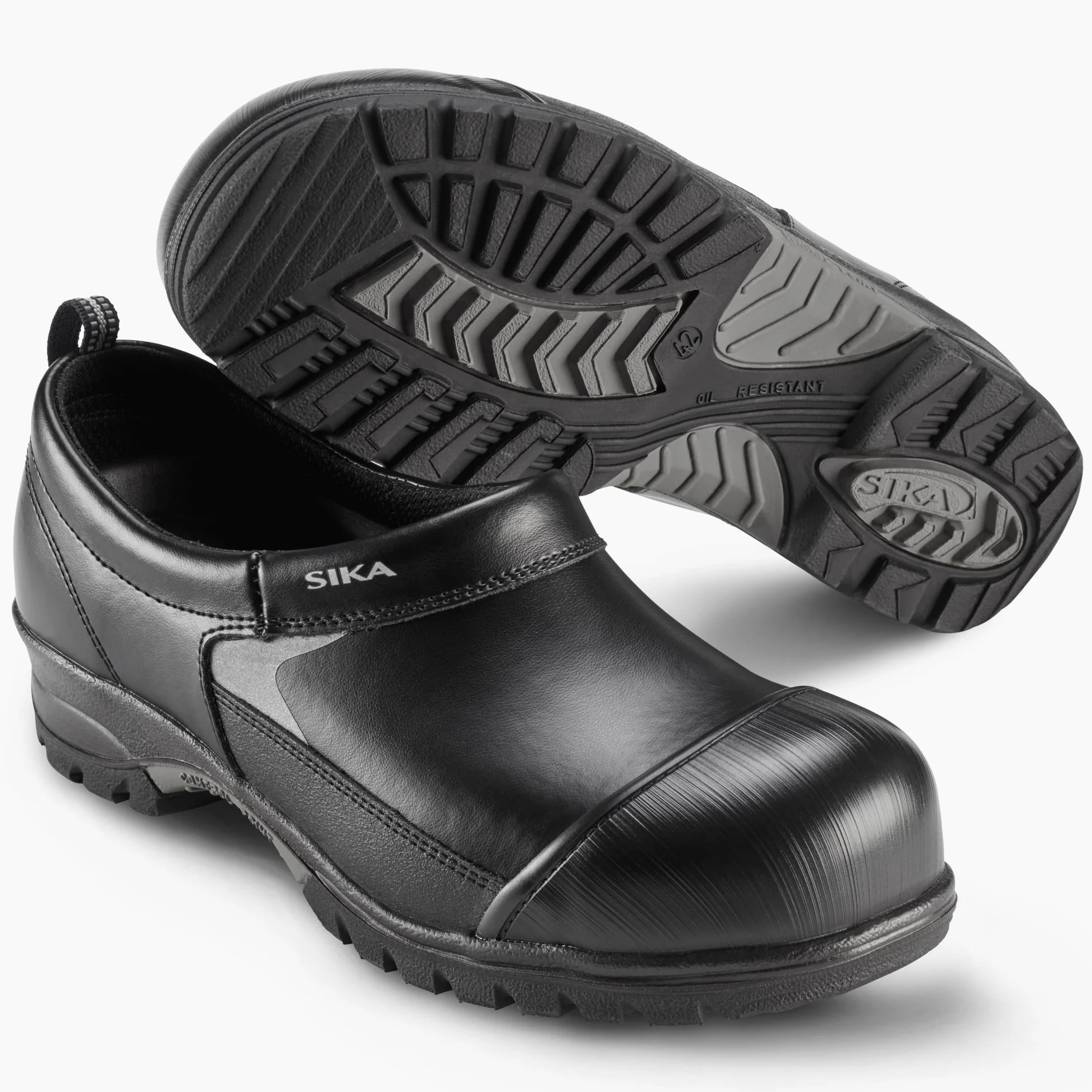 SIKA Super zuecos cerrados con cápsula de aluminio y fibra de entresuela, negro, S3 + SRC
