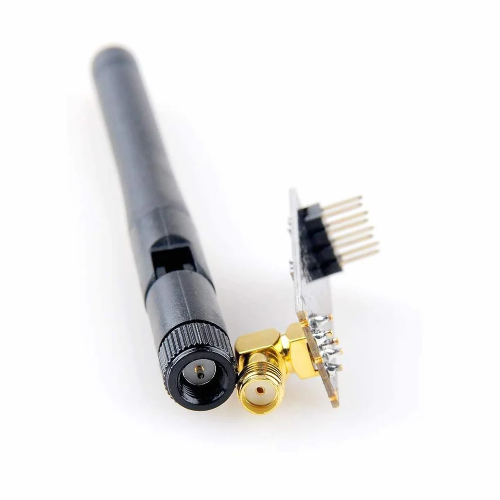Hailege NRF24L01 PA LNA Transceptor RF Módulo 2.4G 1100m con antena SMA