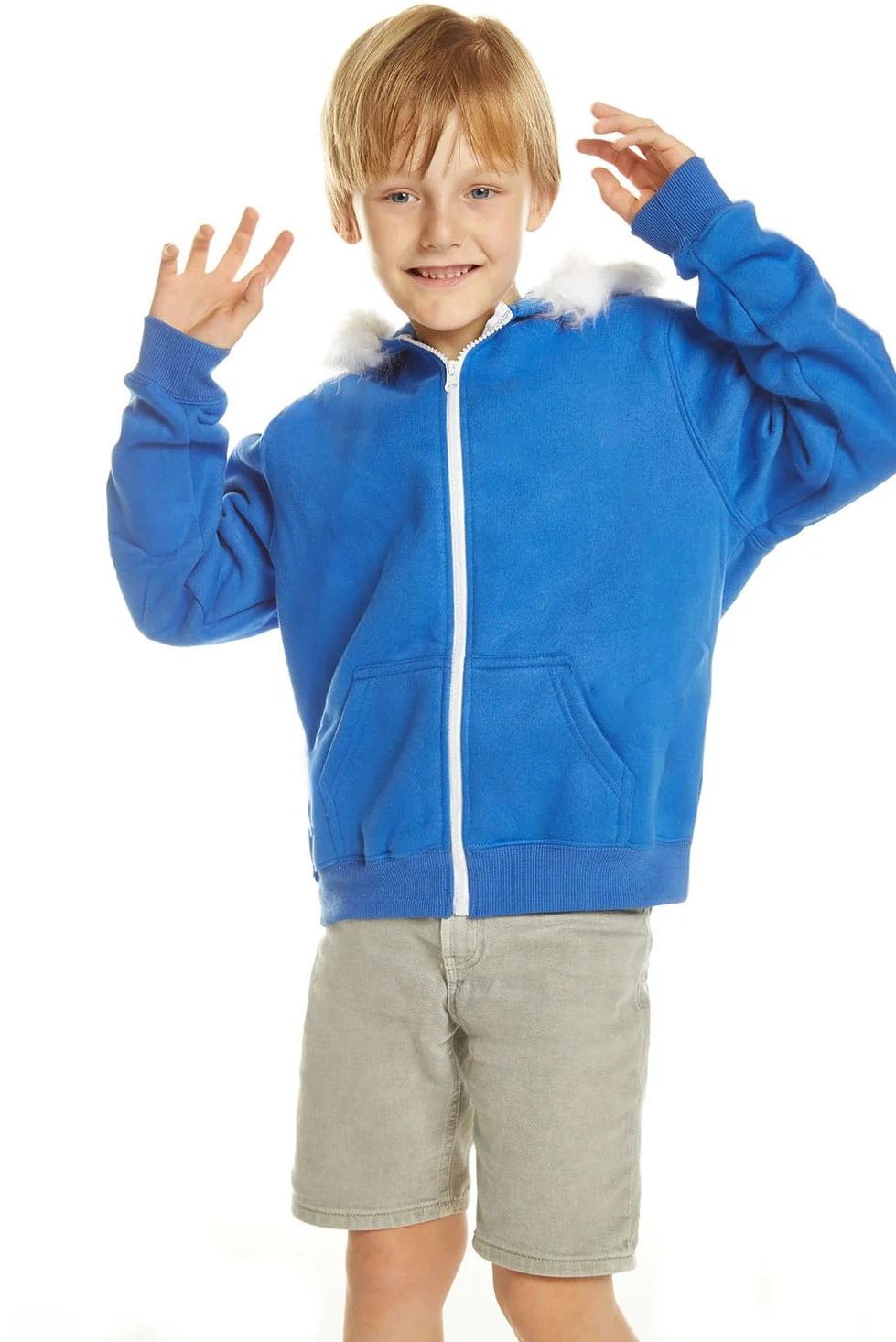 Chaqueta azul con capucha para adultos, sudadera con cremallera para Halloween, cosplay, disfraz de felpa para adultos, ropa al aire libre, tops unisex