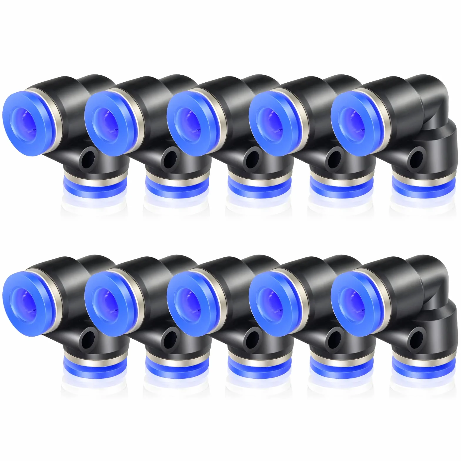 Codo 6mm Tubo OD Empujar Conectar Neumáticos Accesorios Bloqueo PV6