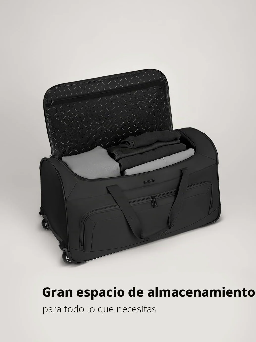 REDOLZ Duffle Essentials Wheeled Duffle L Black