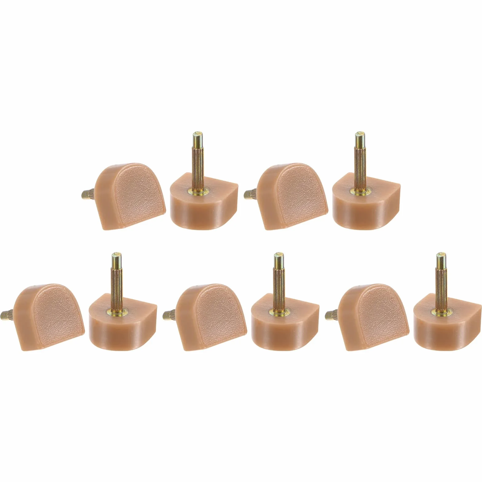 sourcing map Tapas de Tacón Alto de TPU para Mujer 5 Pares, Clavijas de Tacón Alto Zapato de 2,4mm, Tapones de Reemplazo en Forma de U 12x12mm para Reparación Zapatos, Beige