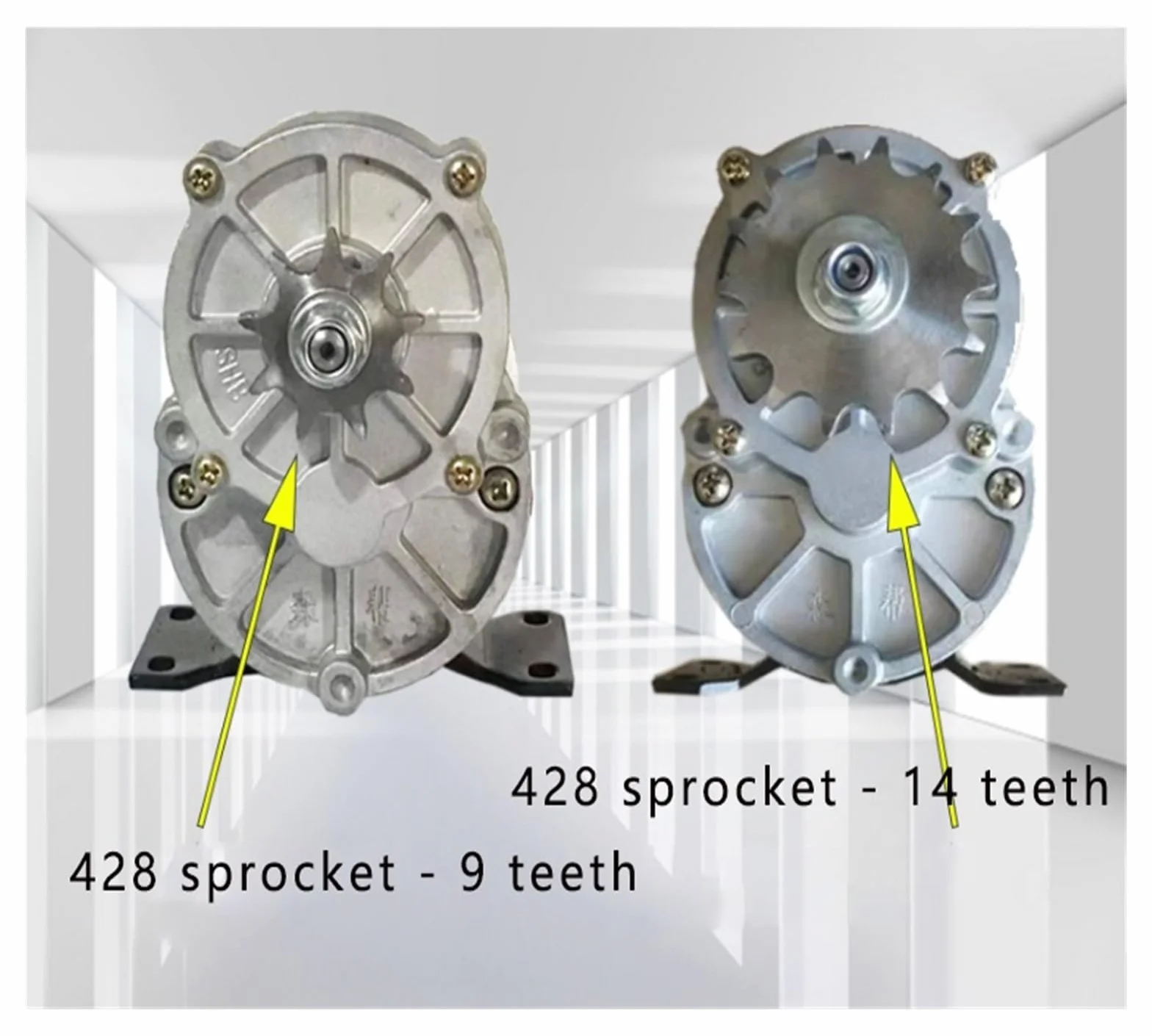 Motor de CC 12V 24V 500W 200 RPM 9 Dientes 14 Dientes