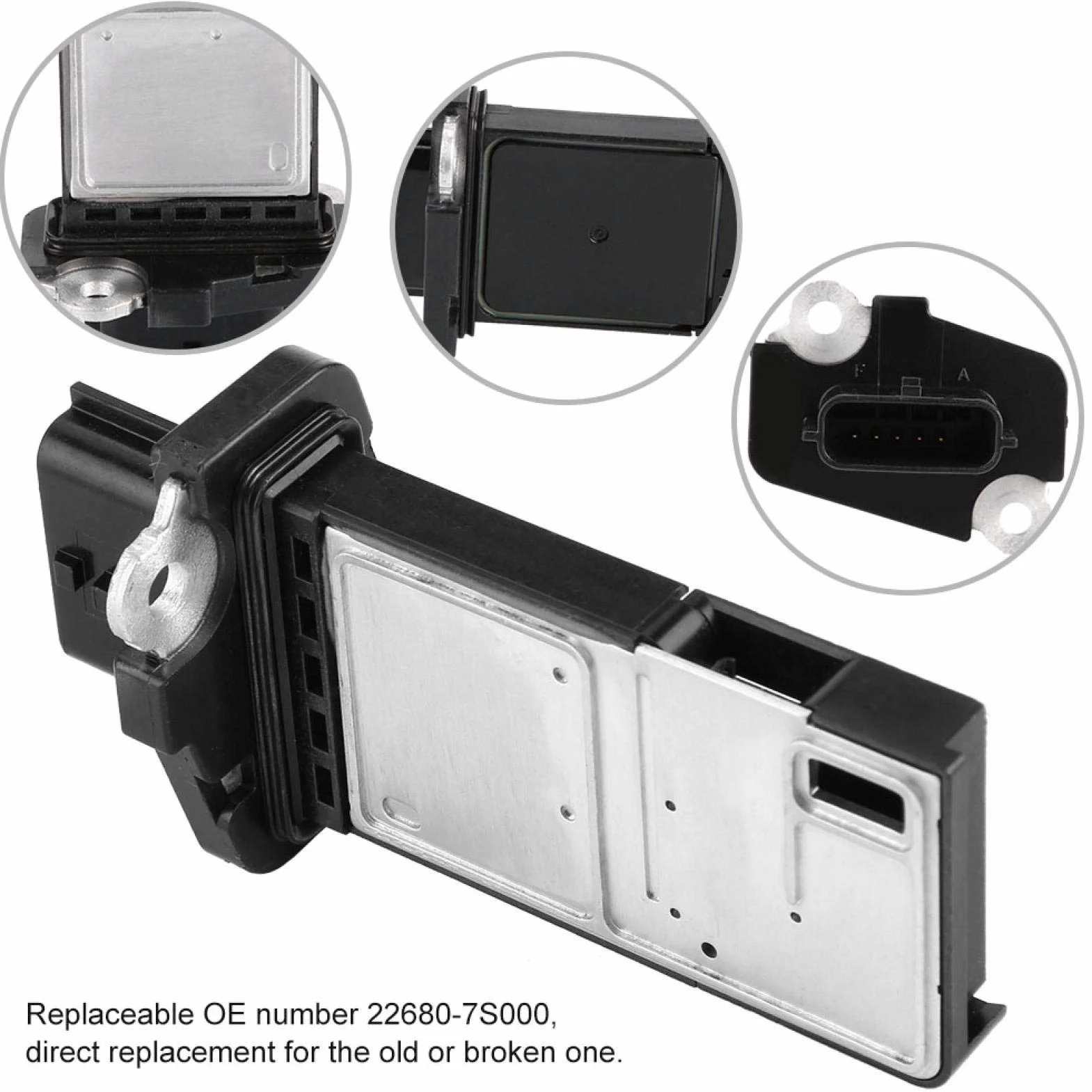 EBTOOLS Medidor de Sensor de Flujo de Aire Masivo MAF 22680-7S000 para Nissan