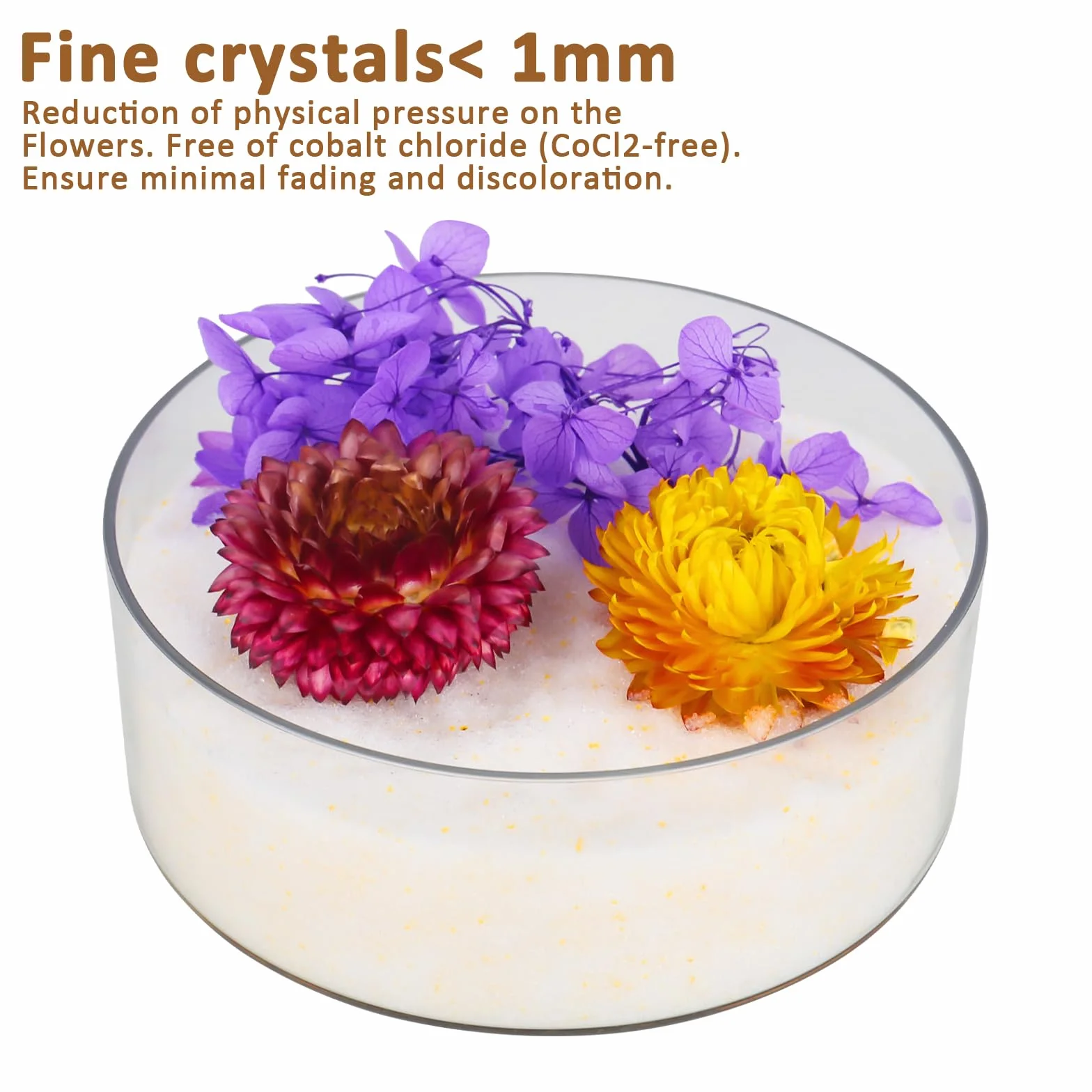 Gel de sílice para secar flores 500g desecante paquetes