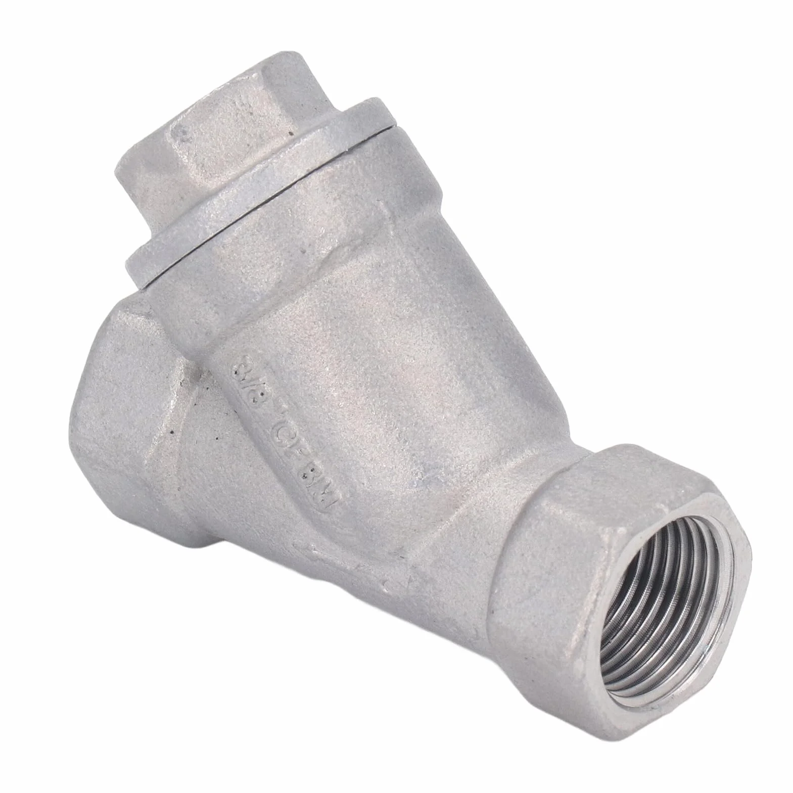 Filtro tipo Y de acero inoxidable 304, rosca hembra 3/8 pulgadas DN10 para agua, aceite y gas