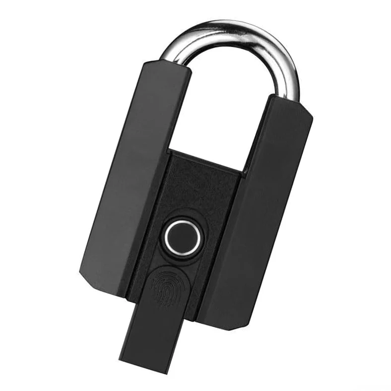 Candado inteligente de huellas dactilares, Cerradura electrónica impermeable IP67, Seguridad de cifrado AES para cajón de gabinete de equipaje, Cuerpo de aleación de zinc, Recargable tipo C