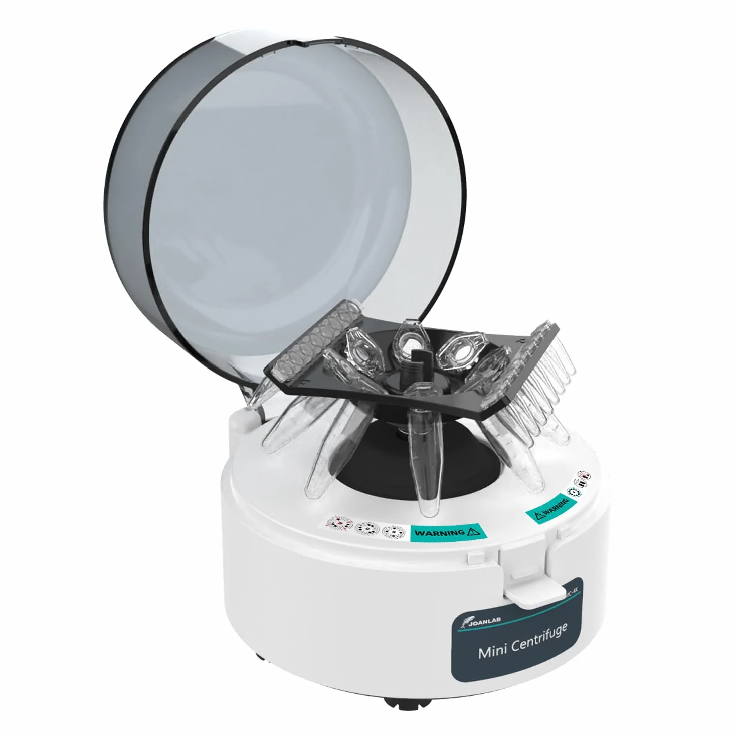 JOANLAB Mini Centrífuga de Laboratorio 4000RPM 0.2ml/1.5ml/2ml Rotor 2 en 1 Portátil
