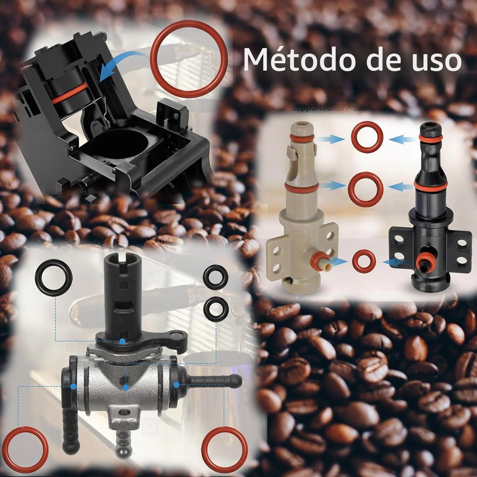 Philips Saeco Saeco Gaggia Junta Tórica VMQ EPDM para Máquina de Café - Juego de 30 Sellos de Válvula de Vapor