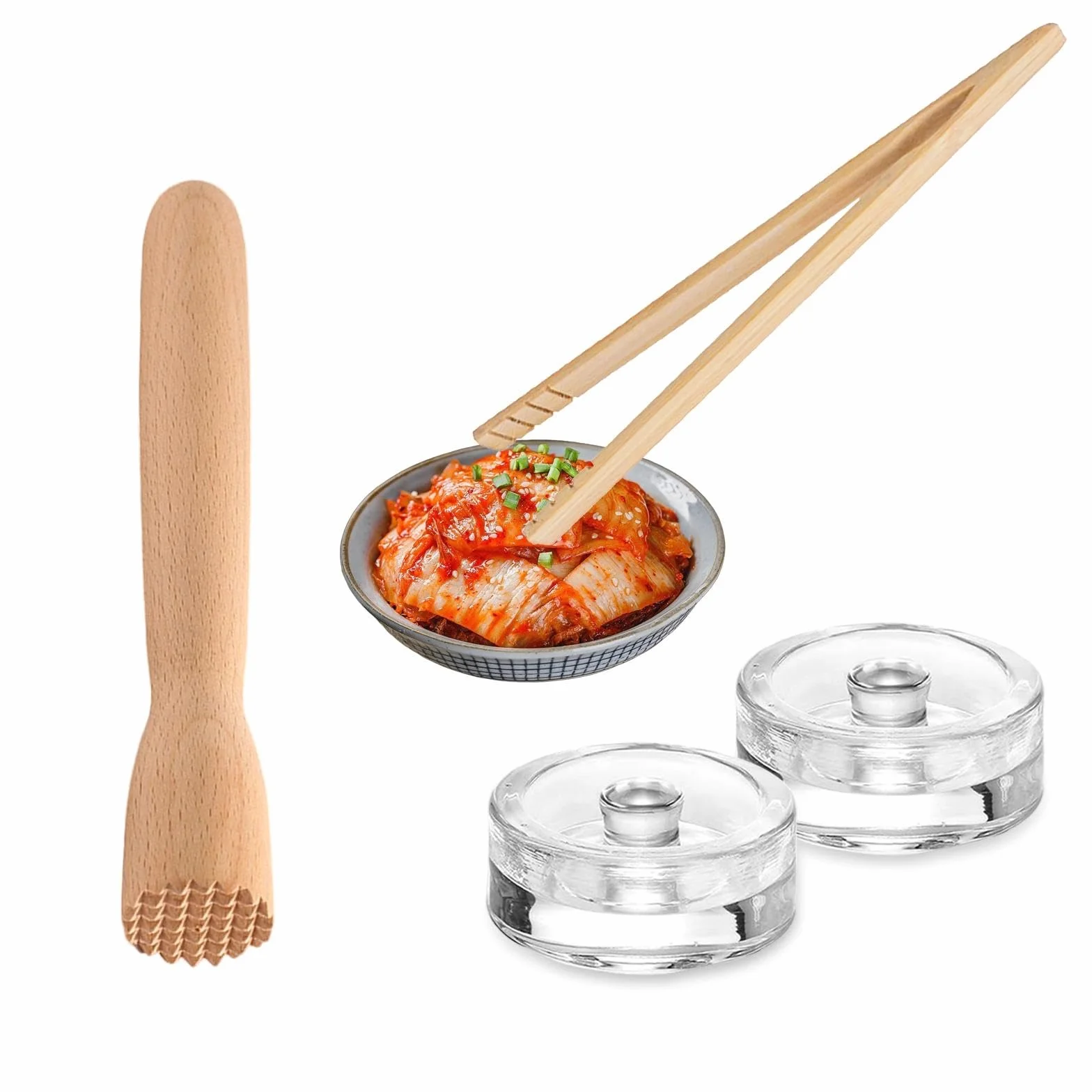 LINTRA Set de Accesorios para Fermentación, Pesos para Chucrut y Kimchi