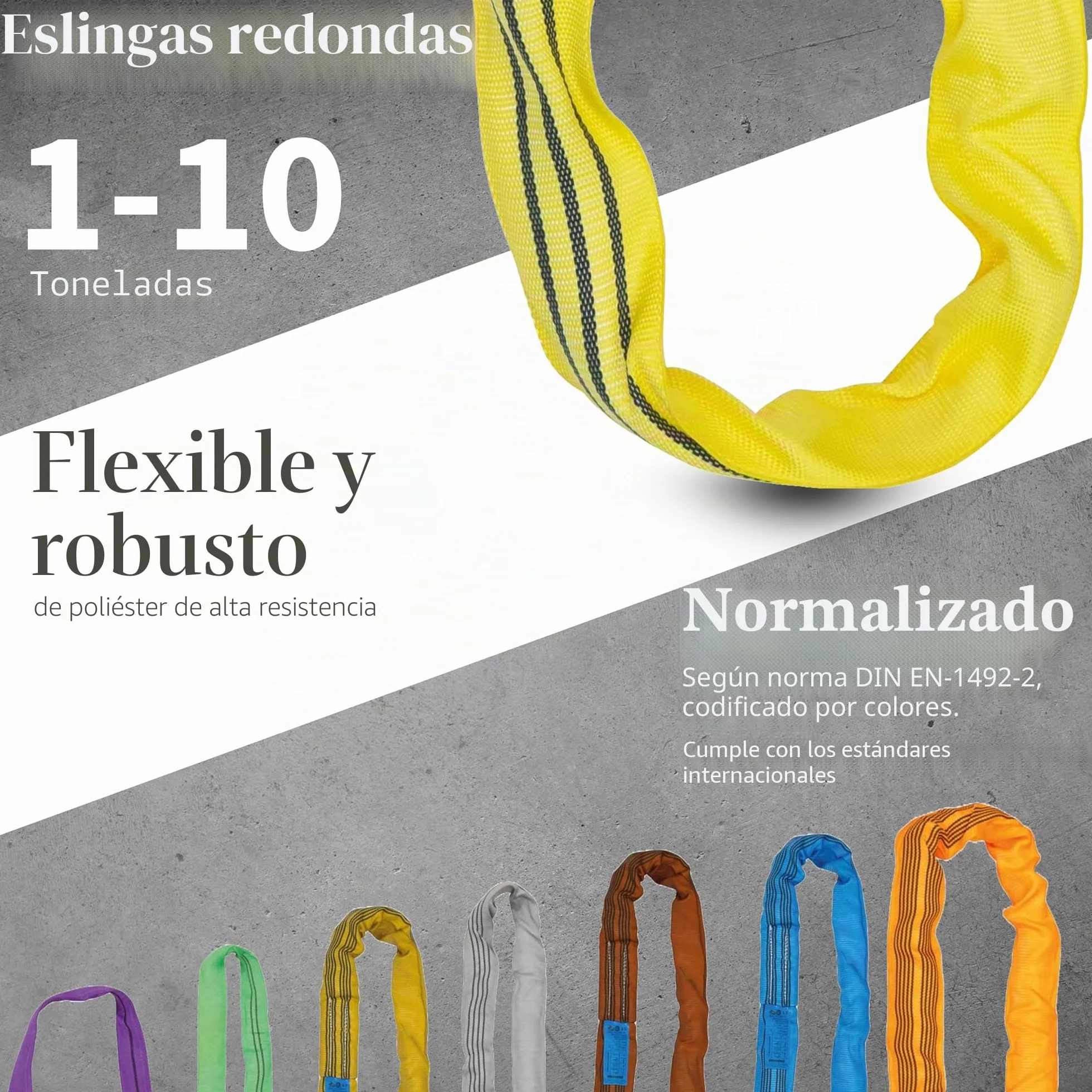 PETEX WLL Eslinga redonda 1000 kg 1 m DIN EN 1492-2 morado