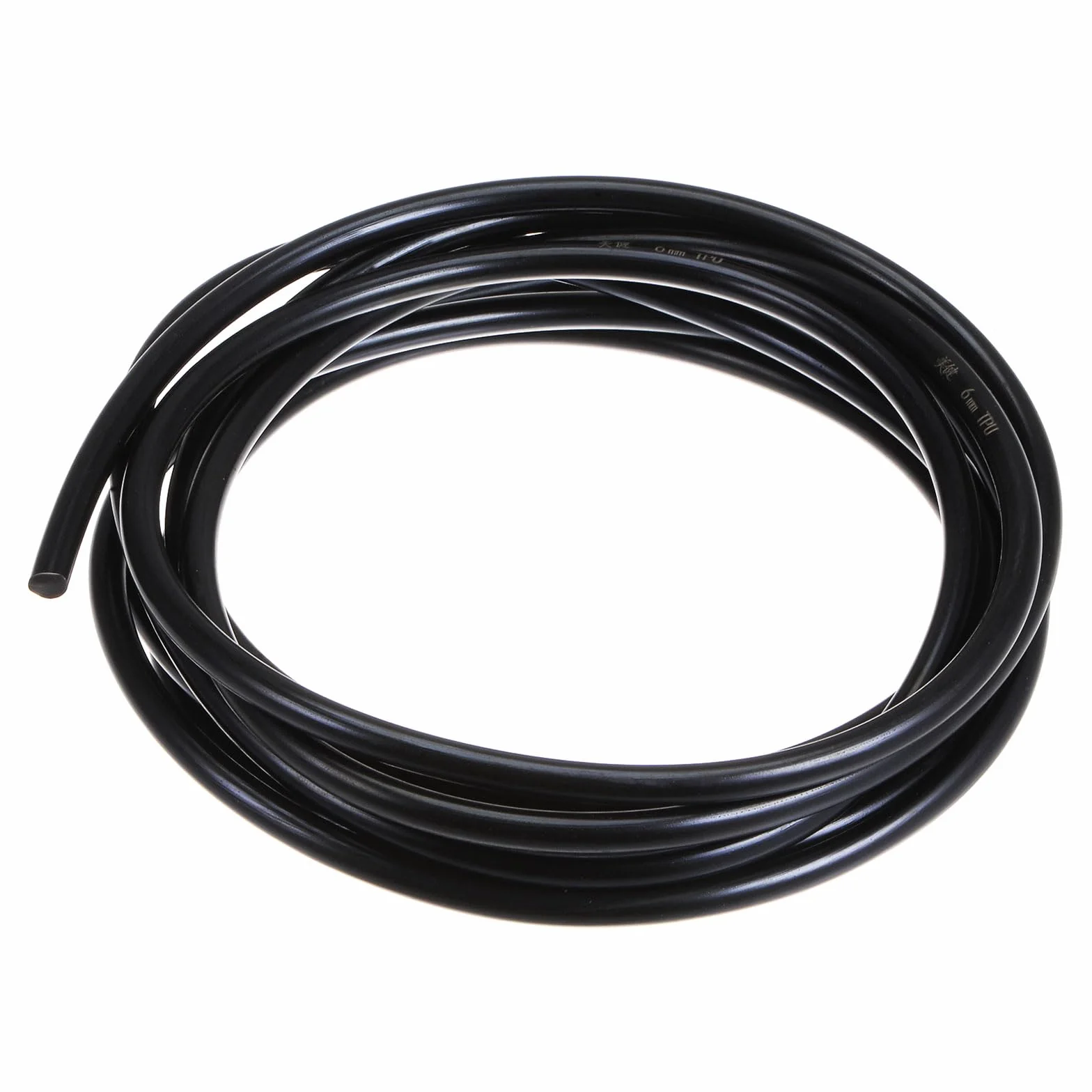 QUARKZMAN PU Transmisión Correa Poliuretano Redonda 6mm Diámetro 3 Metros Longitud Suave Superficie Uretano Negro