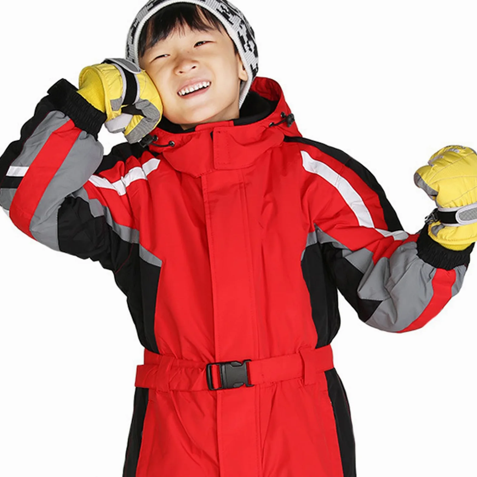 Traje de esquí infantil para niña con capucha, resistente al viento e impermeable, mono de esquí para niños, traje de nieve cálido para invierno