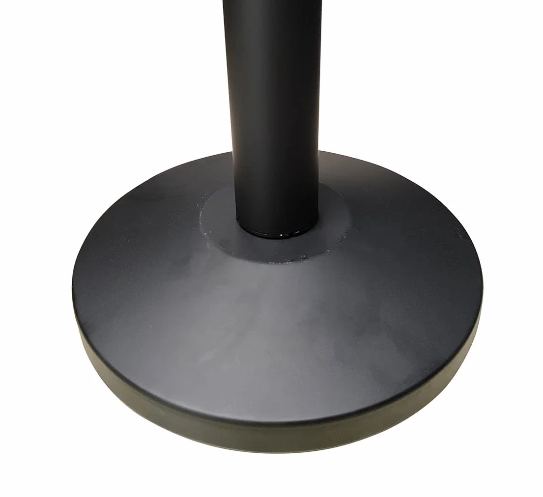 ADO Poste separador de hierro lacado negro con Cinta Extensible Azul 3m Delimitador de paso retráctil