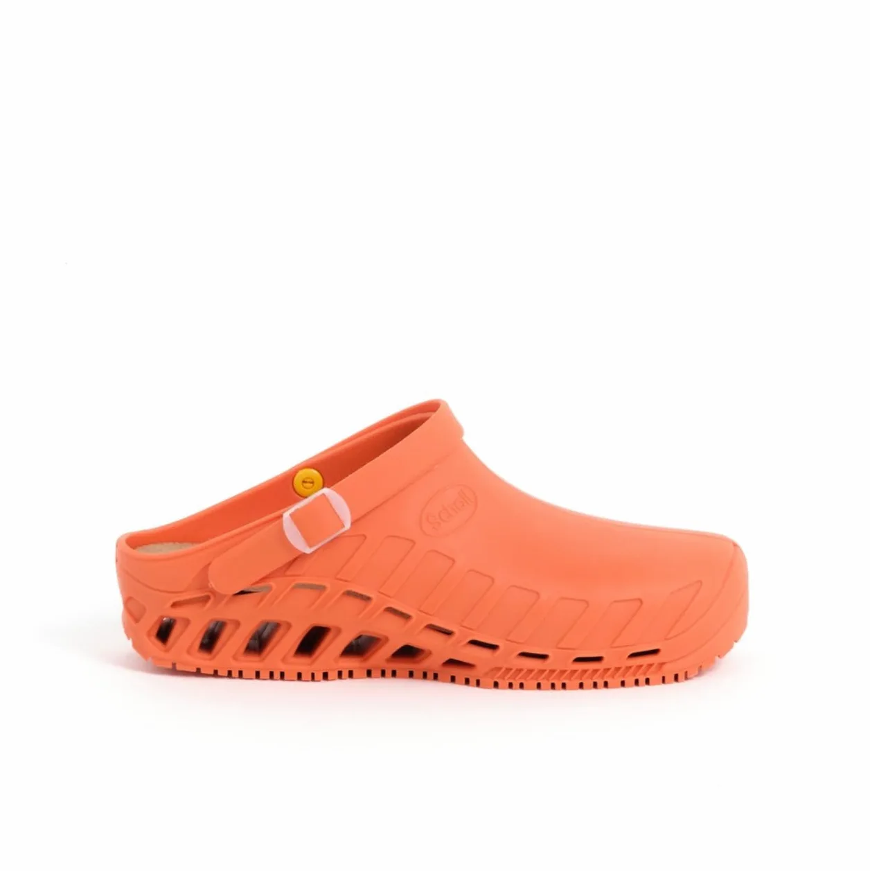 Scholl Clog Evo Naranja + Plantillas PRO Antiestáticas Scholl con Memory Cushion para Clog Evo – Naranja/Negro