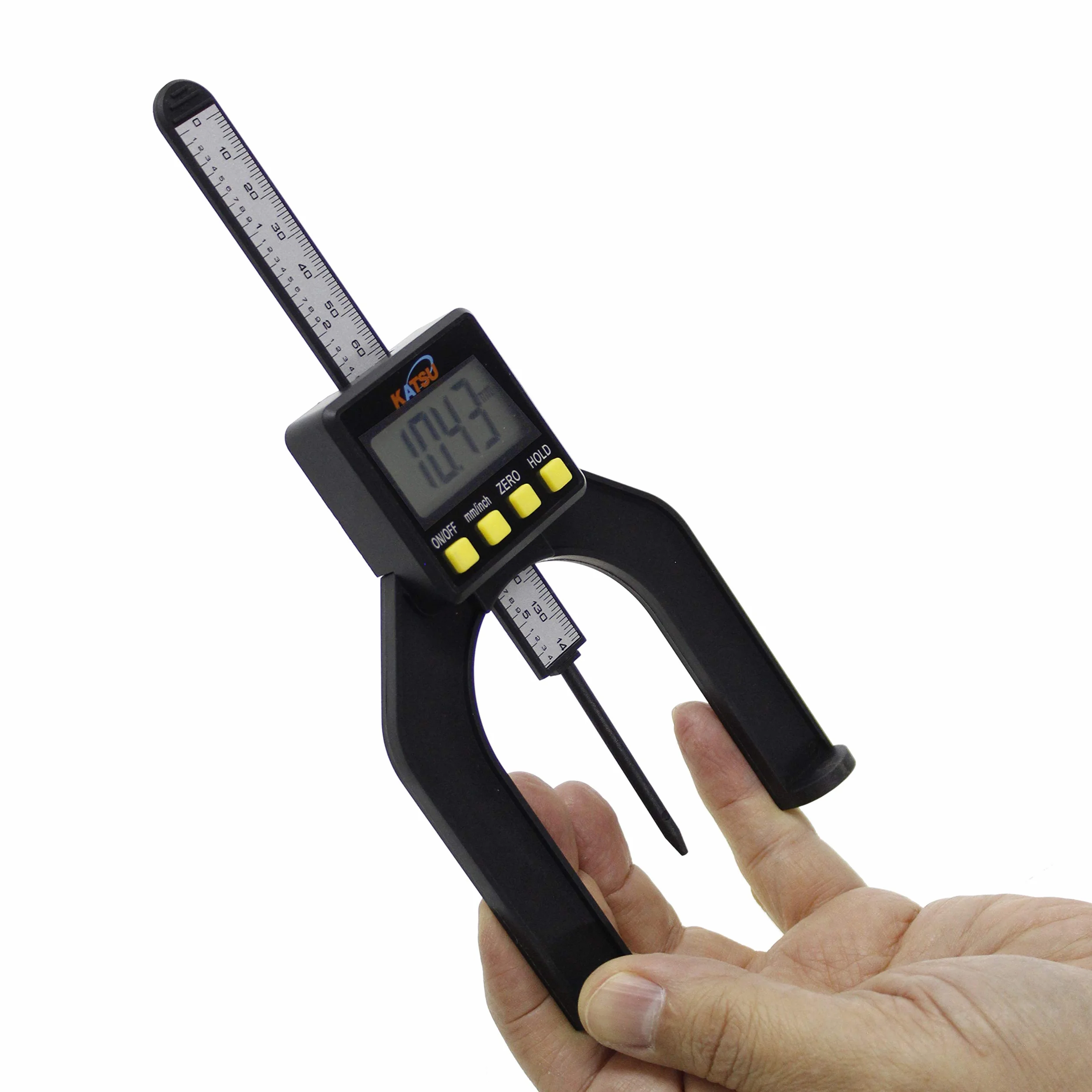 KATSU Medidor de Profundidad Digital 0-80mm Herramienta de Medición para Enrutador Carpintería Sierra de Mesa
