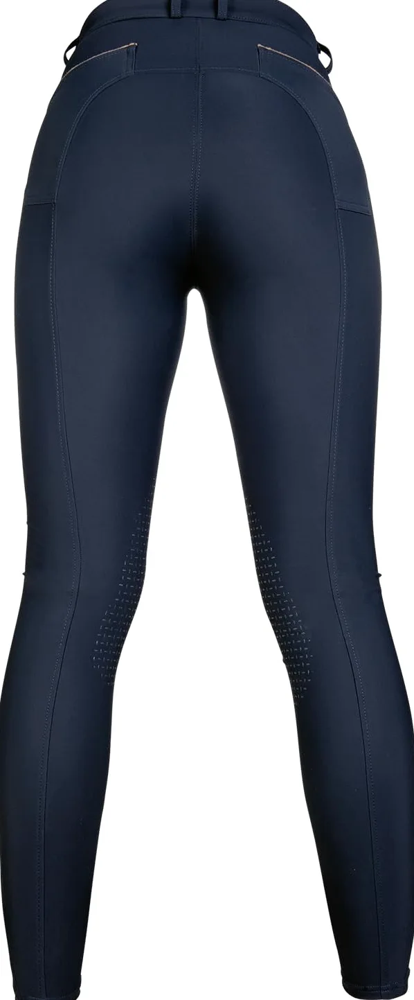 HKM Beagle Rodillera Silicona - Pantalones de Montar Mujer
