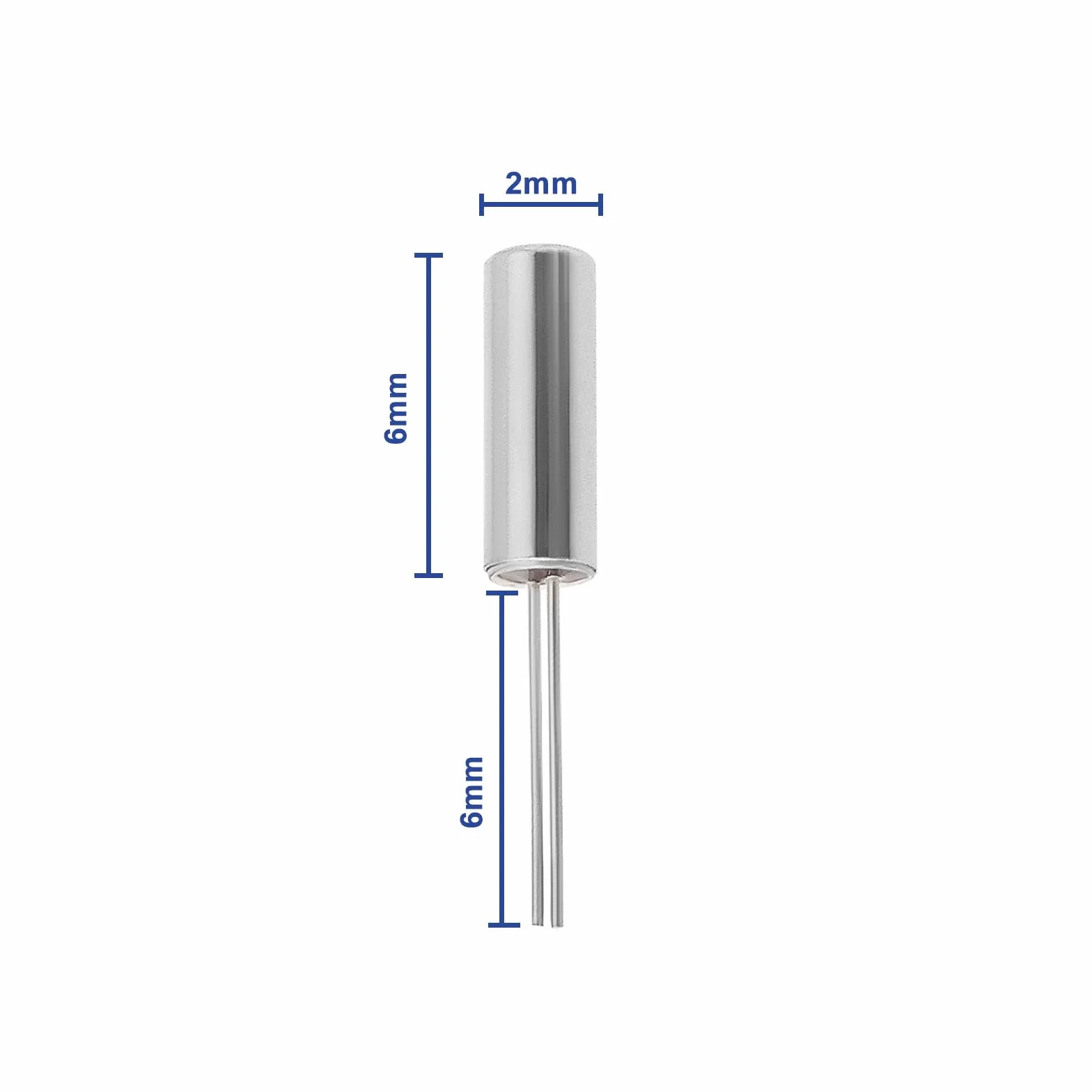 Osciladores de Cristal 32,768 KHz 2x6 mm para Reloj Electrónica PC