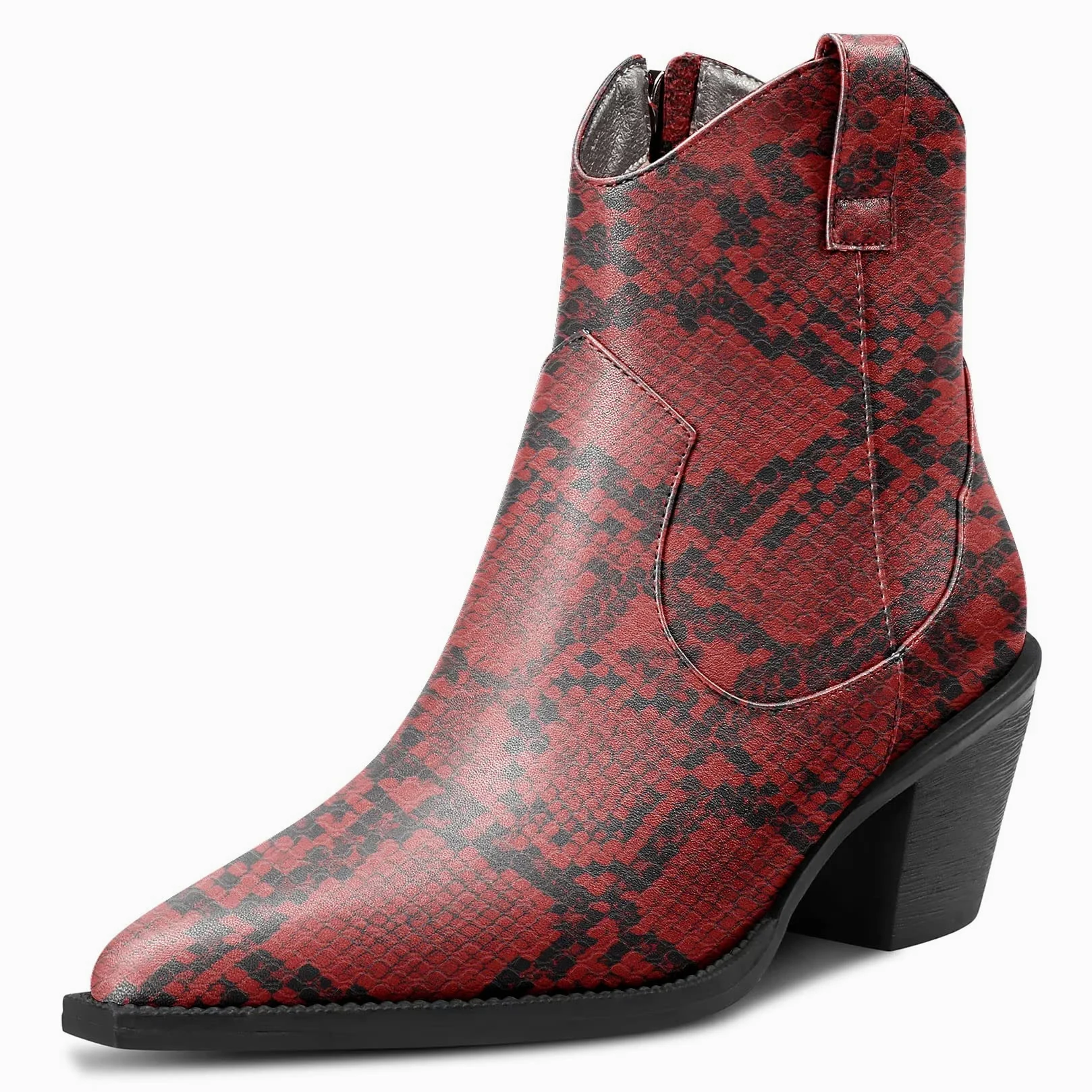 Castamere Mujer Bajos Gatito Heel Cerrado el Dedo del pie Puntiaguada Punta Botines Slip-on Clásico Dress de Boda Oficina Montar Botas