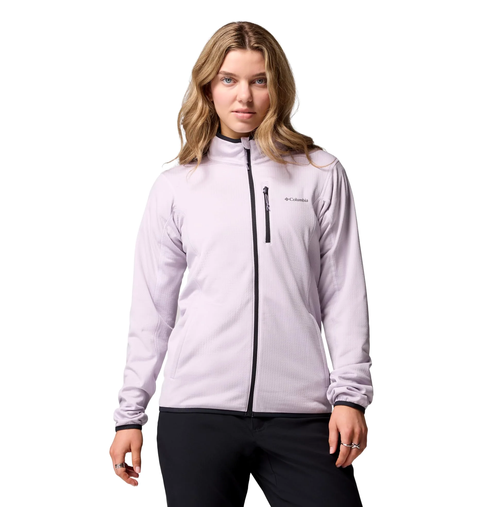 Columbia Essential Hike Grid Fleece Full Zip, Chaqueta De Forro Polar Con Cremallera para Mujer